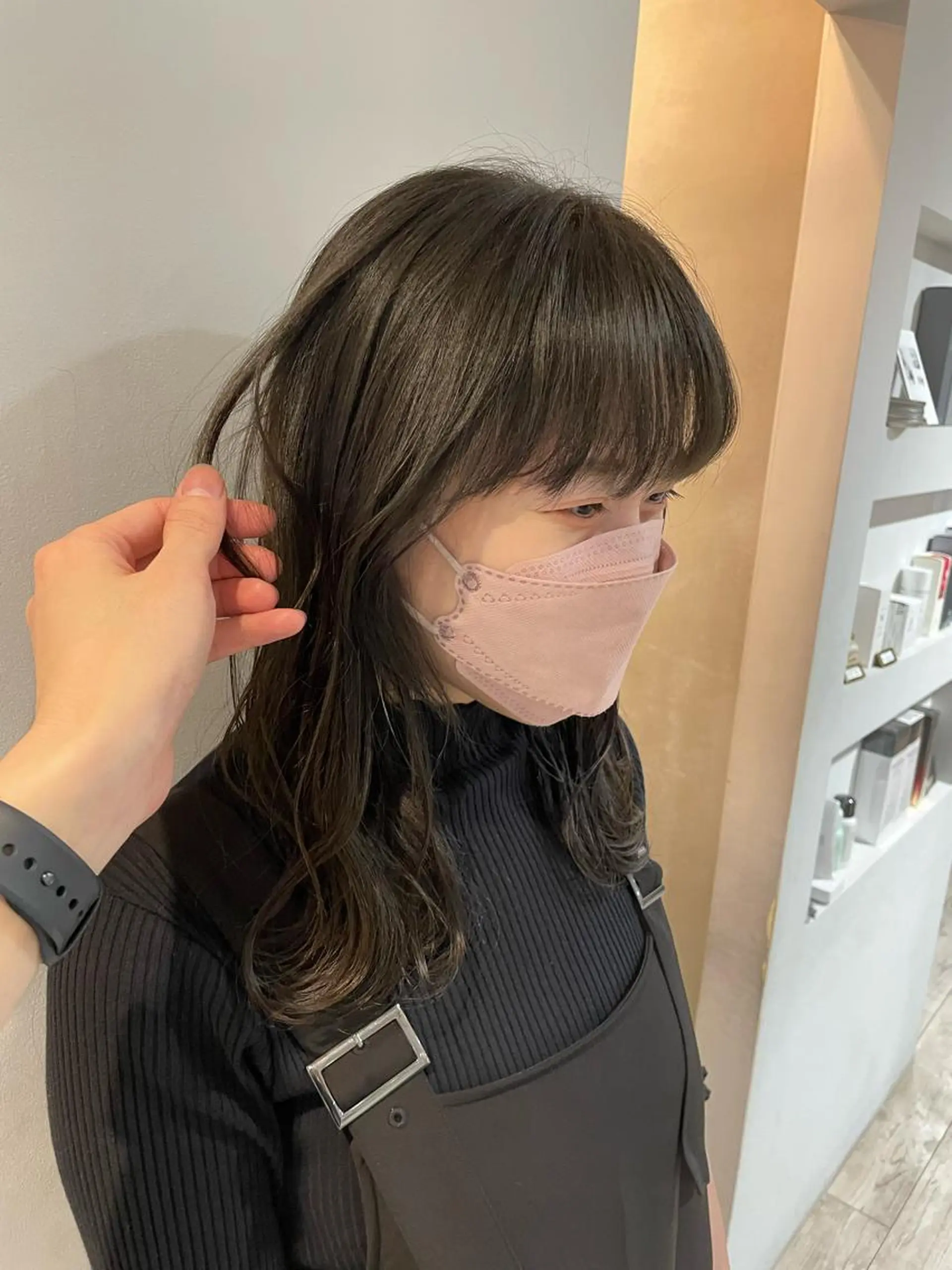 セミロング ヘアカラー トリートメント Null 表参道所属・岩下昂世/ ハイトーン/デザインのヘアスタイル