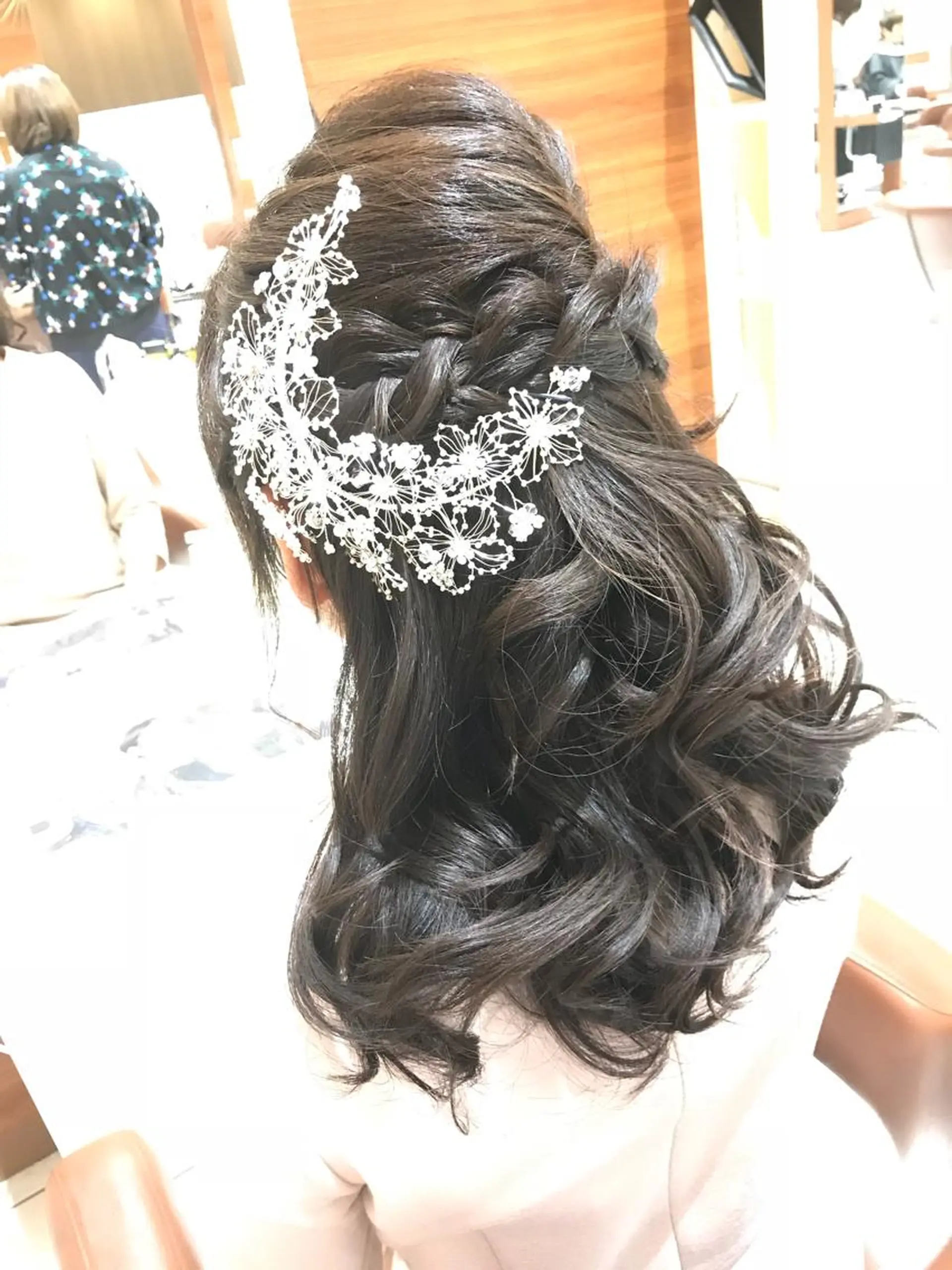 ロング ヘアアレンジ ハーフアップ テラモト カズヨシのヘアスタイル