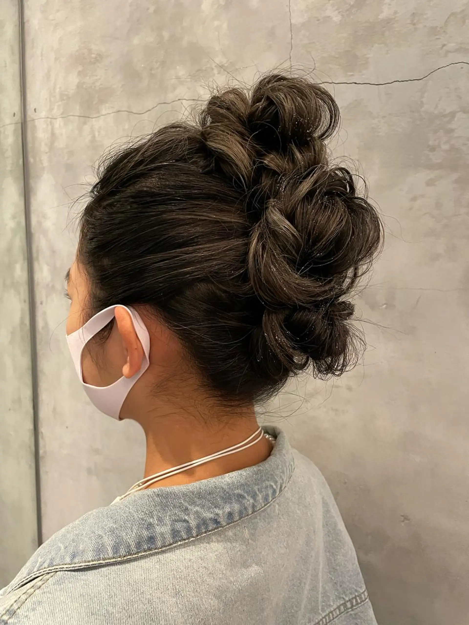 ヘアアレンジ お団子ヘア OAK 学芸大学所属・秋葉萌　透明感カラー /レイヤー/ボブ♡のヘアスタイル