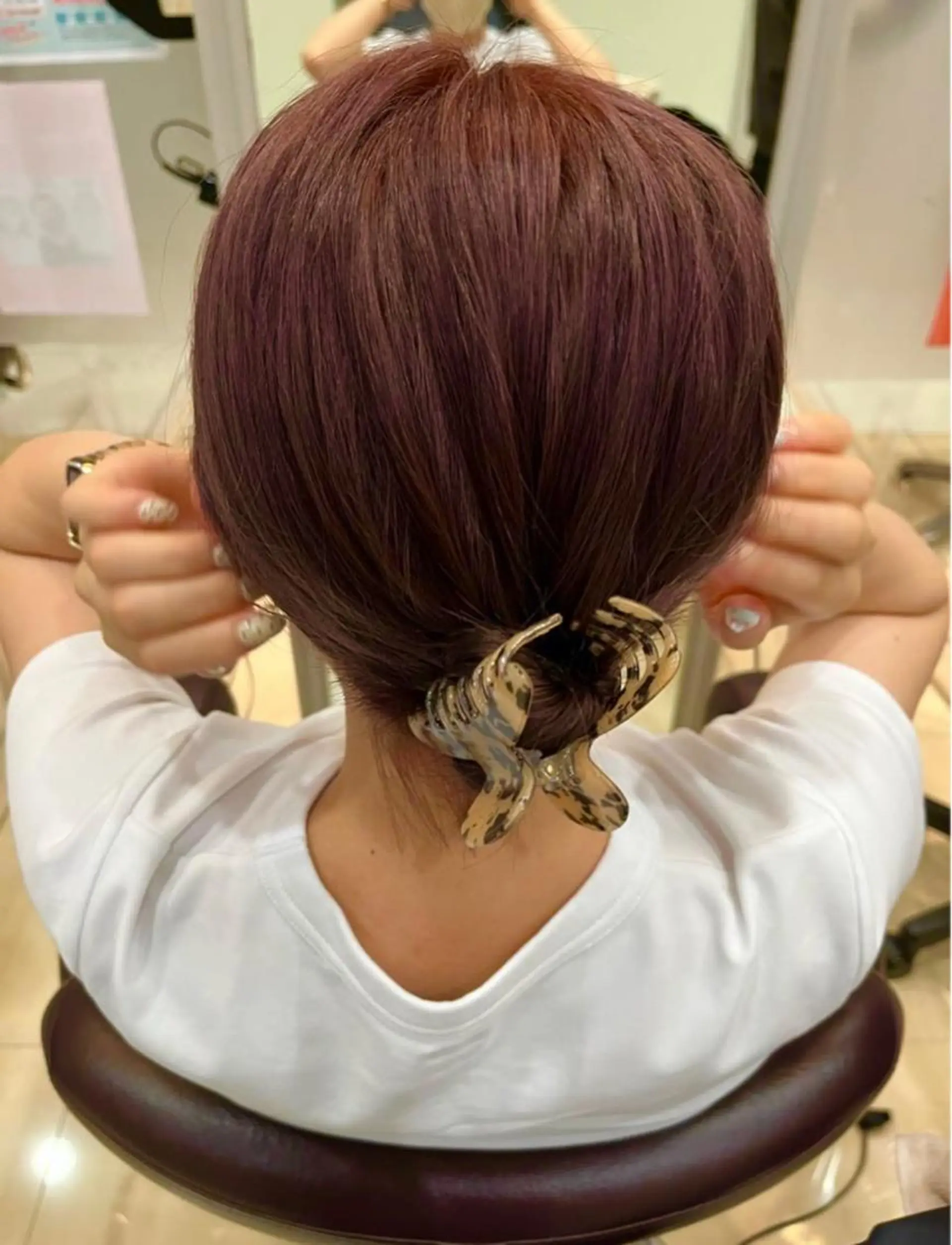 ミディアム カラー ブラウンカラー ピンクカラー ピンクブラウン 五味優莉🫧 ͛.* 似合わせ/レイヤーのヘアスタイル