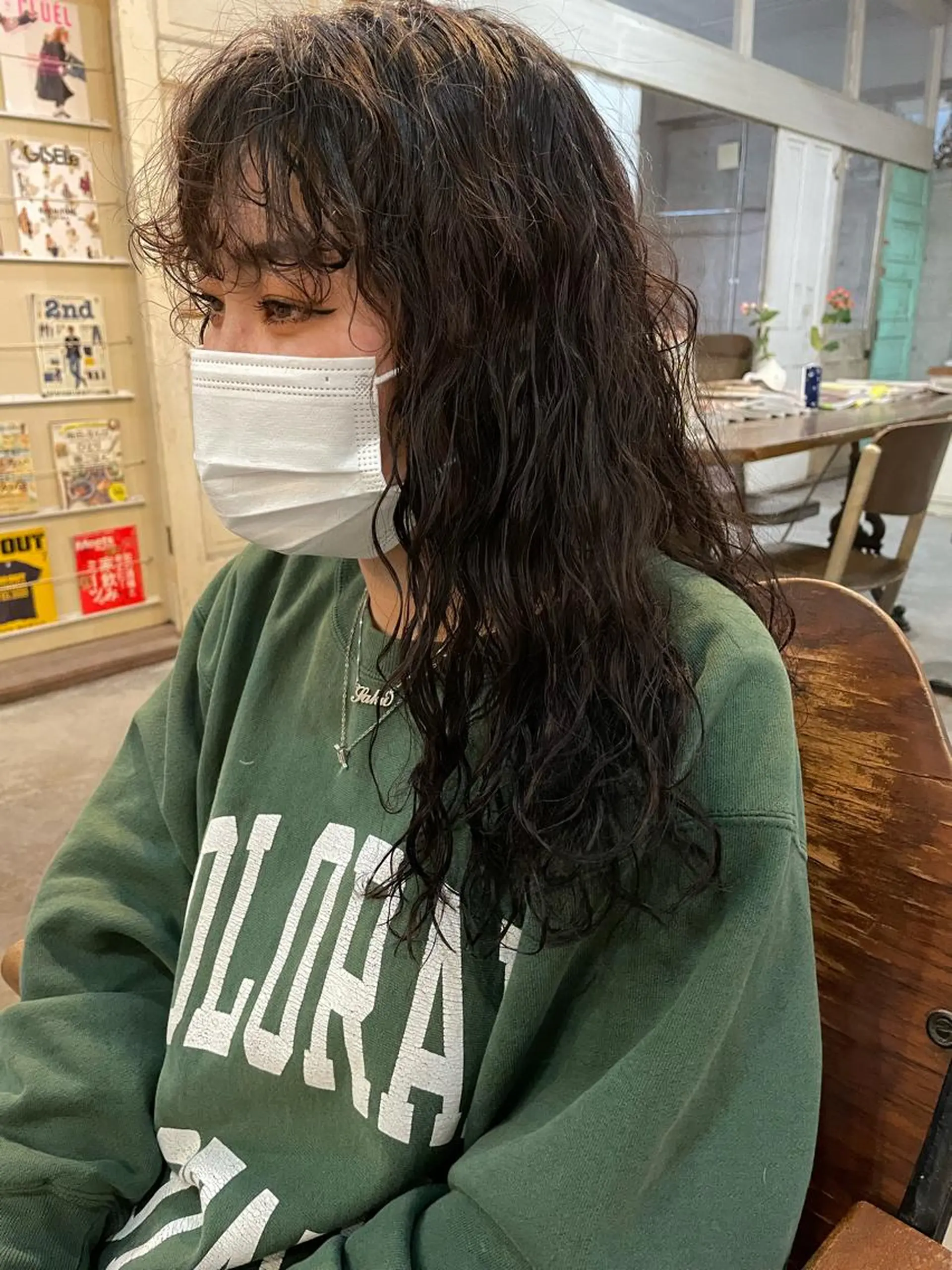 ロング カラー パーマ カット パーマ トリートメント 南堀江🌿パーマ Tetsu【テツ】のヘアスタイル