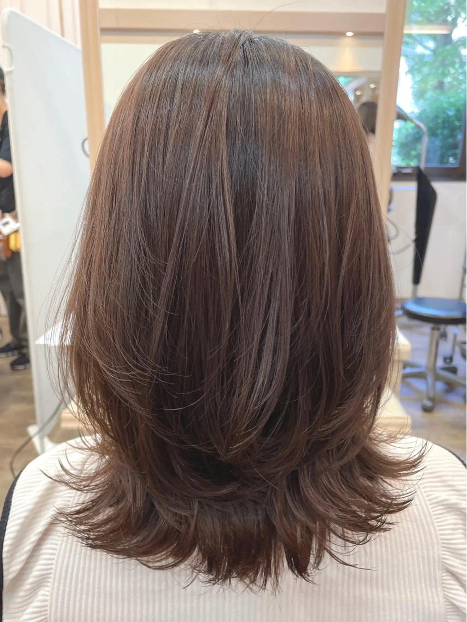 ミディアム くびれヘア 外ハネヘア カット トリートメント メンズパーマ🌀/ 中村郁未のヘアスタイル