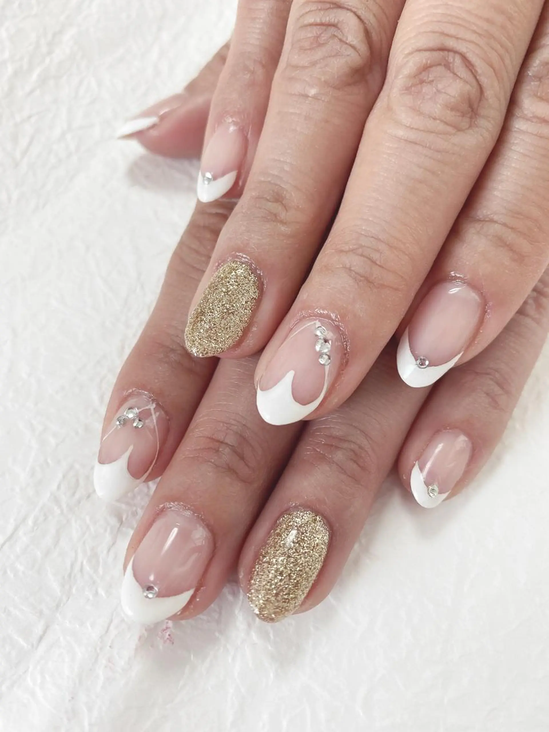 ネイル フレンチネイル ハート Bienvenue りょうこのネイルデザイン