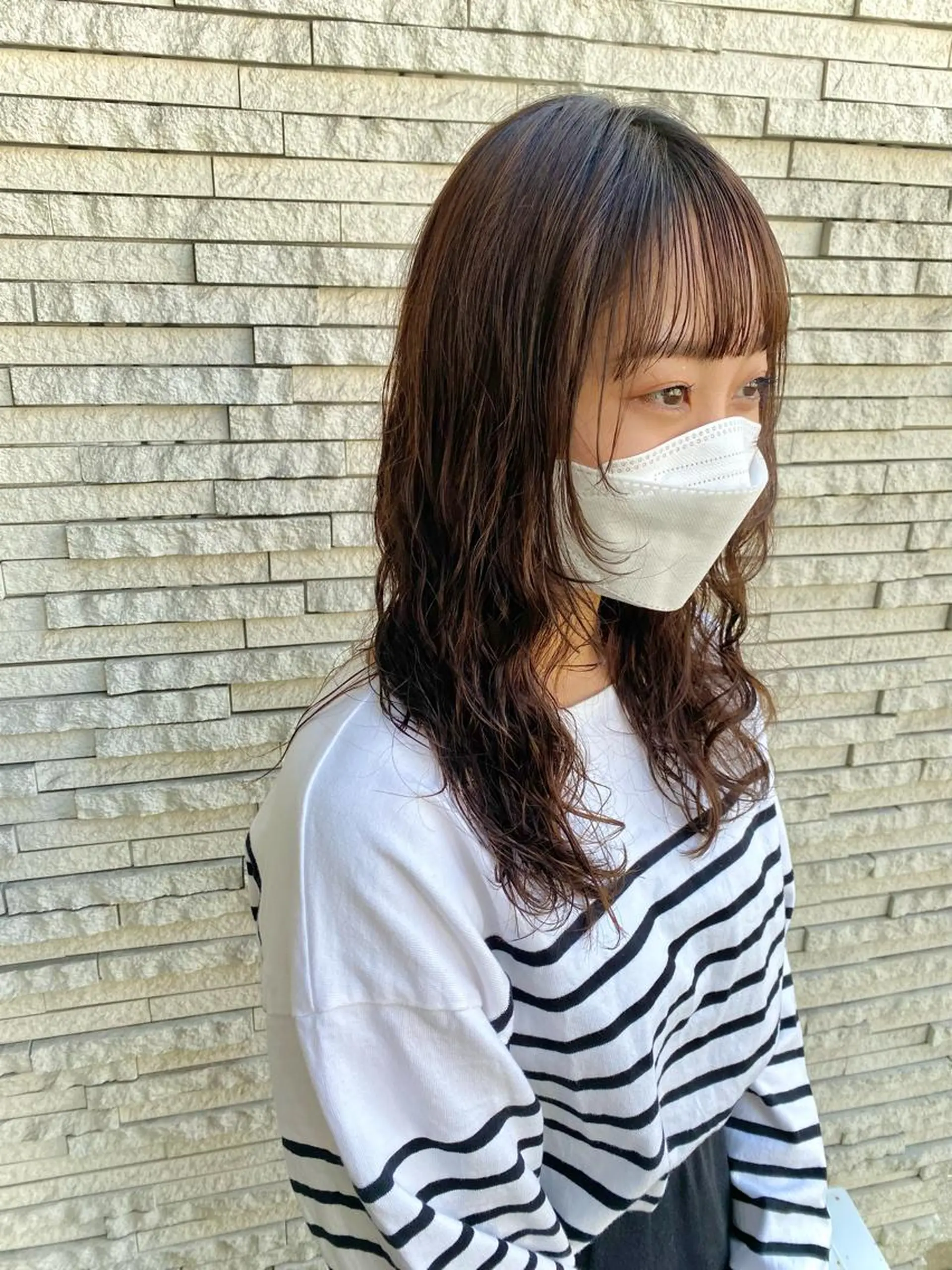 ロング パーマ ウルフカット フェイスヘアークリエイション所属・大形 誉のヘアスタイル