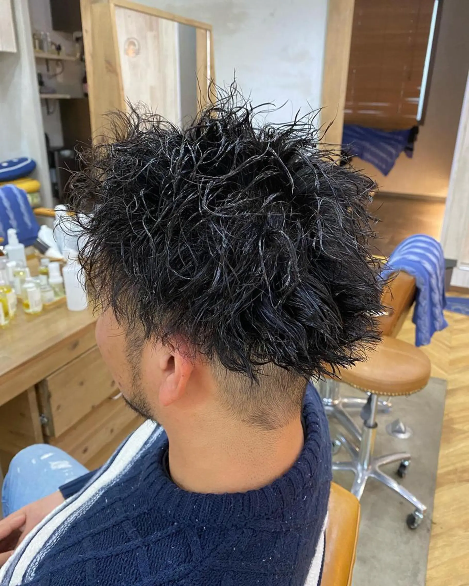 ショート カラー パーマ ヘアアレンジ メンズ キッズ ネイル マツエク・マツパ センターパート マッシュ メンズパーマ メンズショート メンズベリーショート Saffyハリウッド トリートメント◎のヘアスタイル