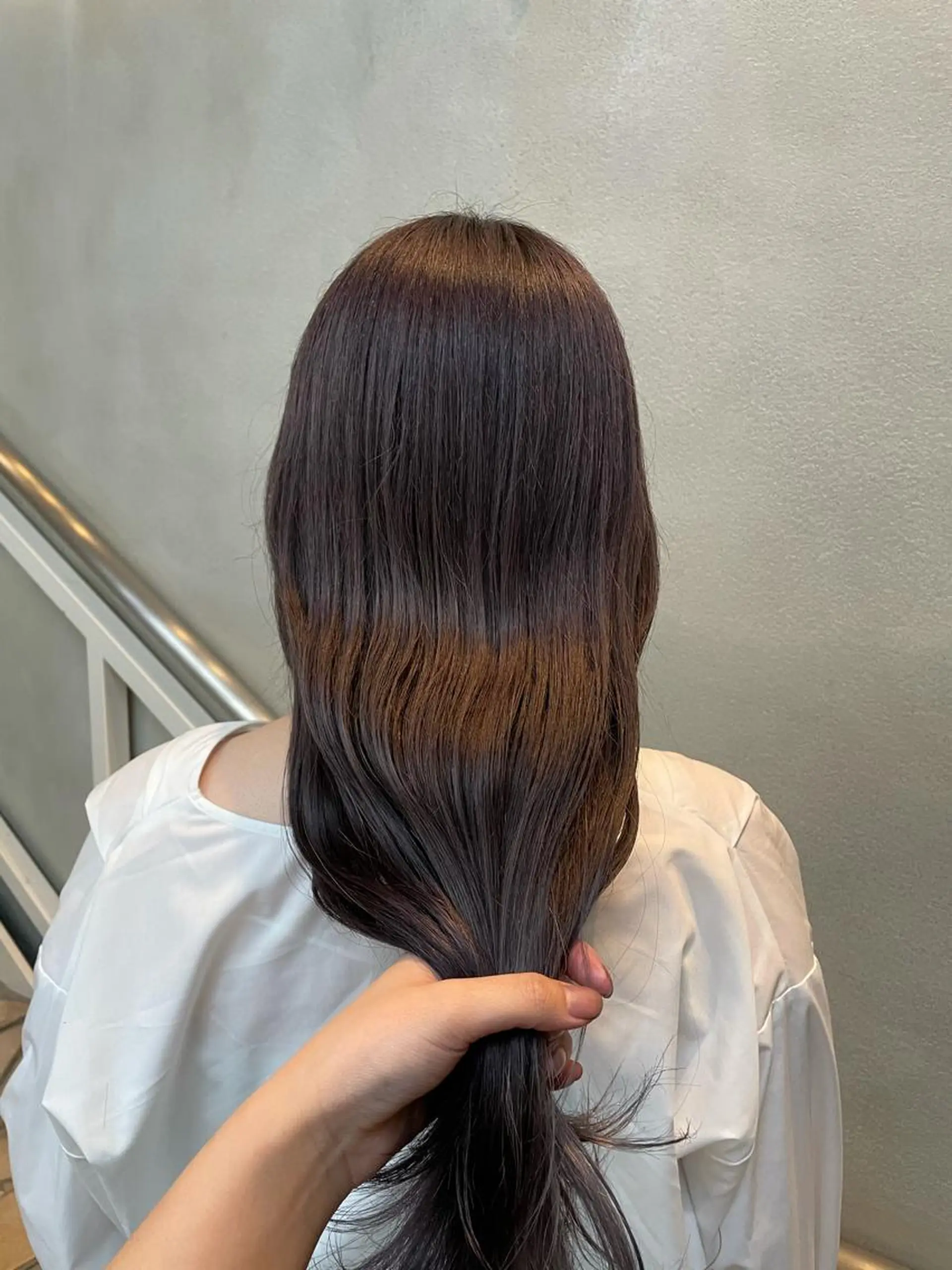 セミロング カラー ブリーチ グレージュ パープルカラー 沖縄/ヘアアレンジ /ナカノのヘアスタイル