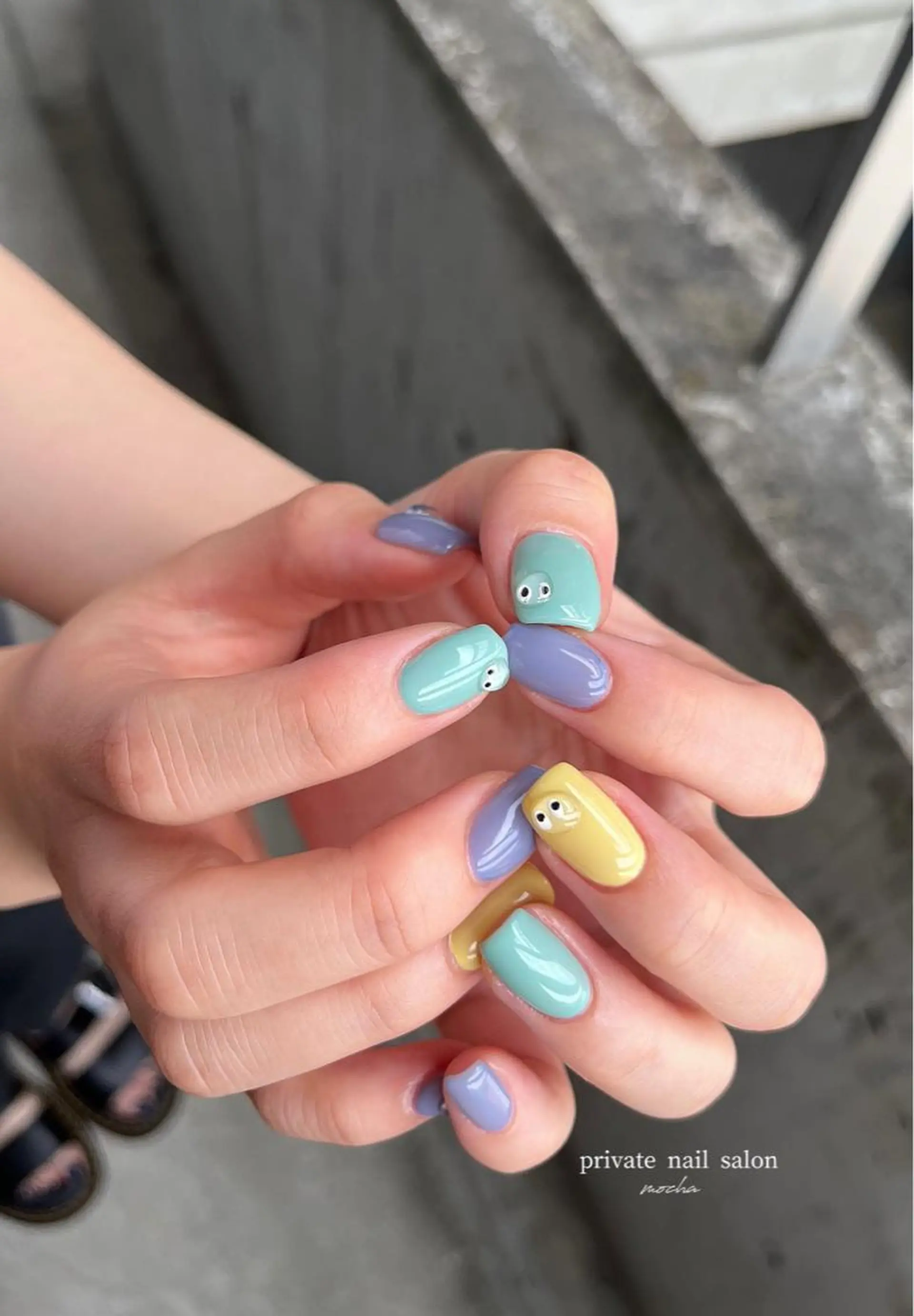 ネイル カジュアル チークネイル フレンチネイル ジェルネイル マグネットネイル ハンドネイル mocha nailのネイルデザイン