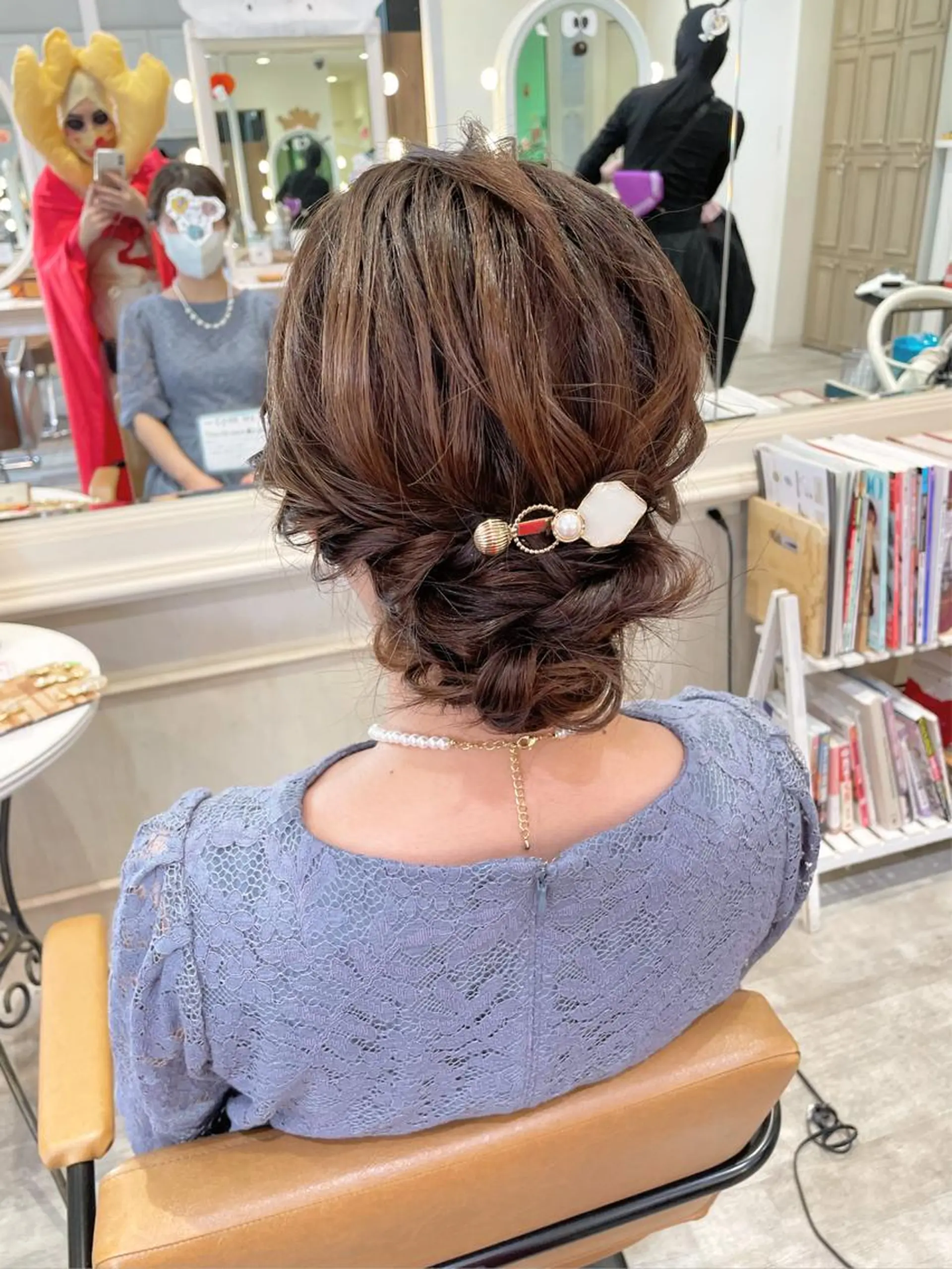 ミディアム ヘアアレンジ 結婚式・ブライダル エクステ/ハイトーン 🐏☁️miminaのヘアスタイル