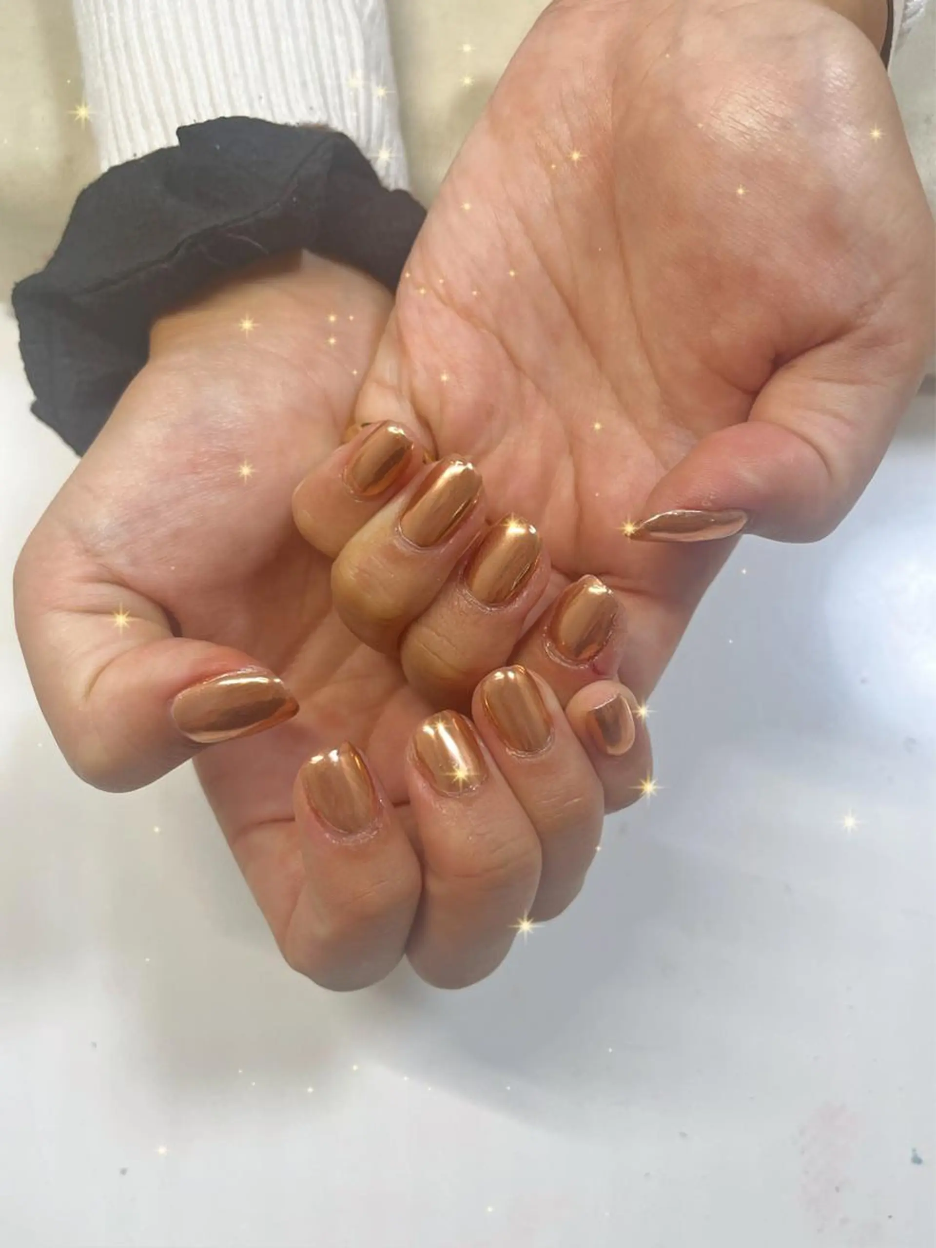 ネイル ジェルネイル グリーン ミラーネイル ワンカラーネイル キンジョウ ハルナのネイルデザイン