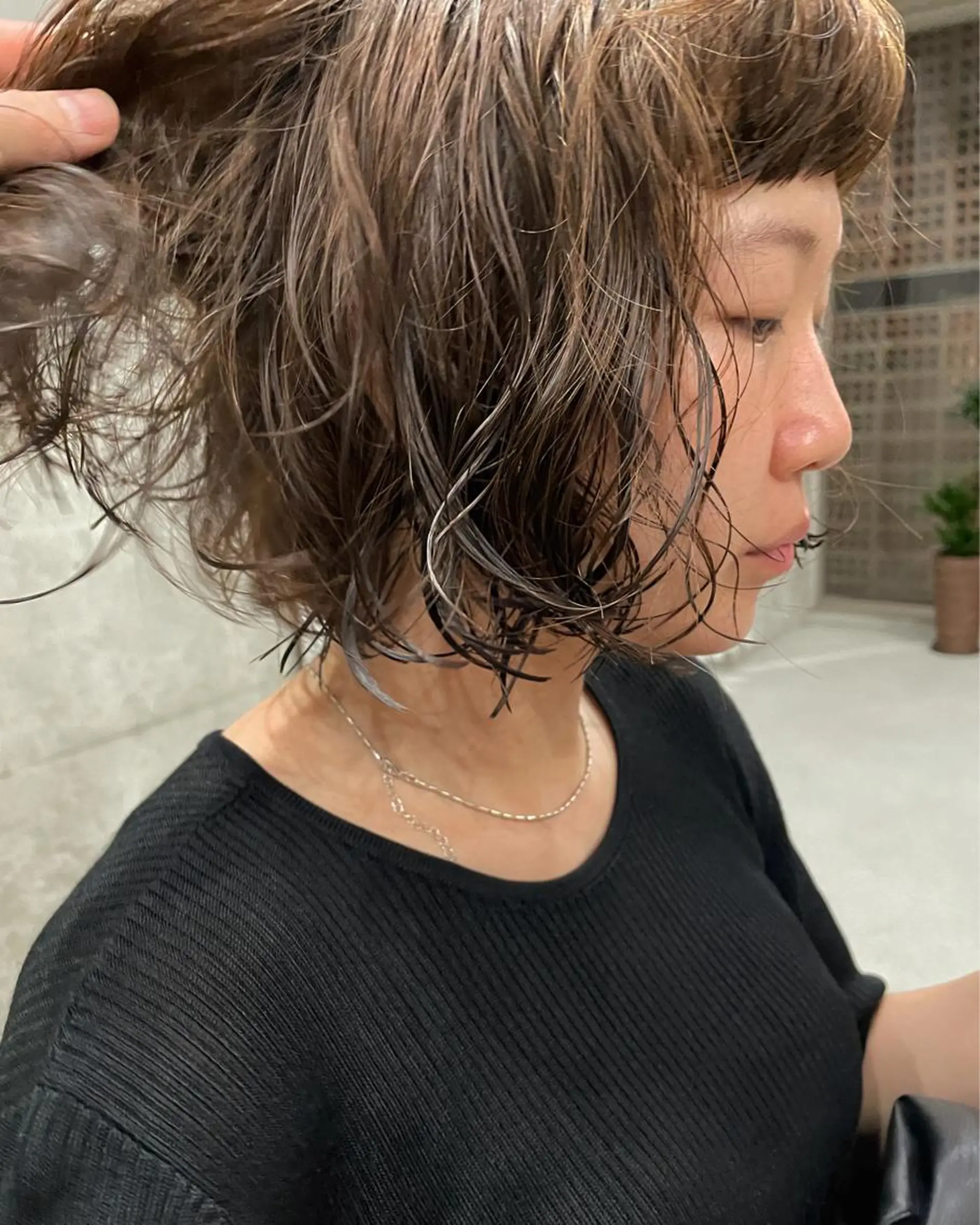 ミディアム パーマ カット パーマ 吉田一輝 外国人パーマのヘアスタイル