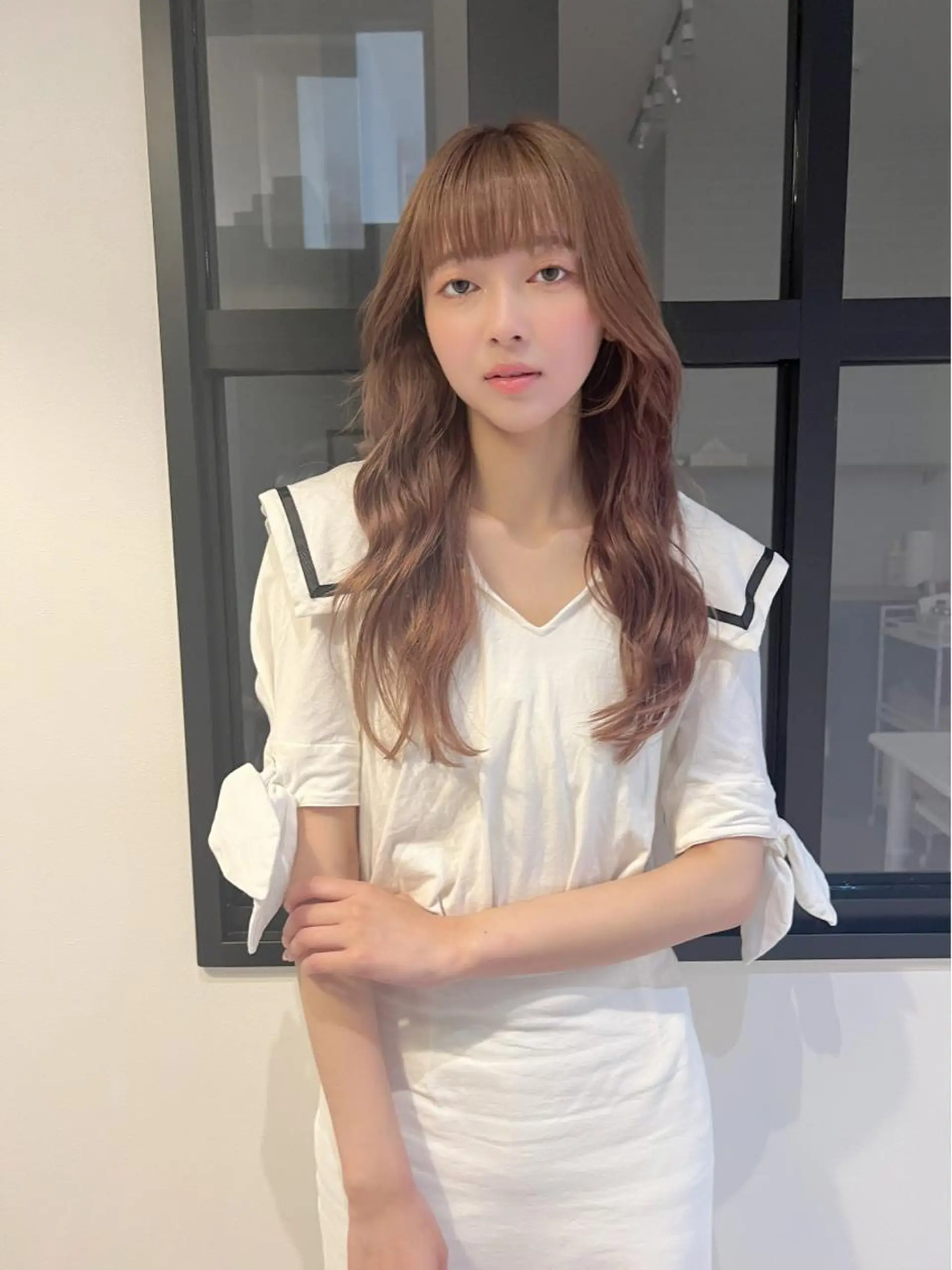 ロング カラー ヘアアレンジ 顔まわり職人🇰🇷 韓国ヘア/KAITOのヘアスタイル