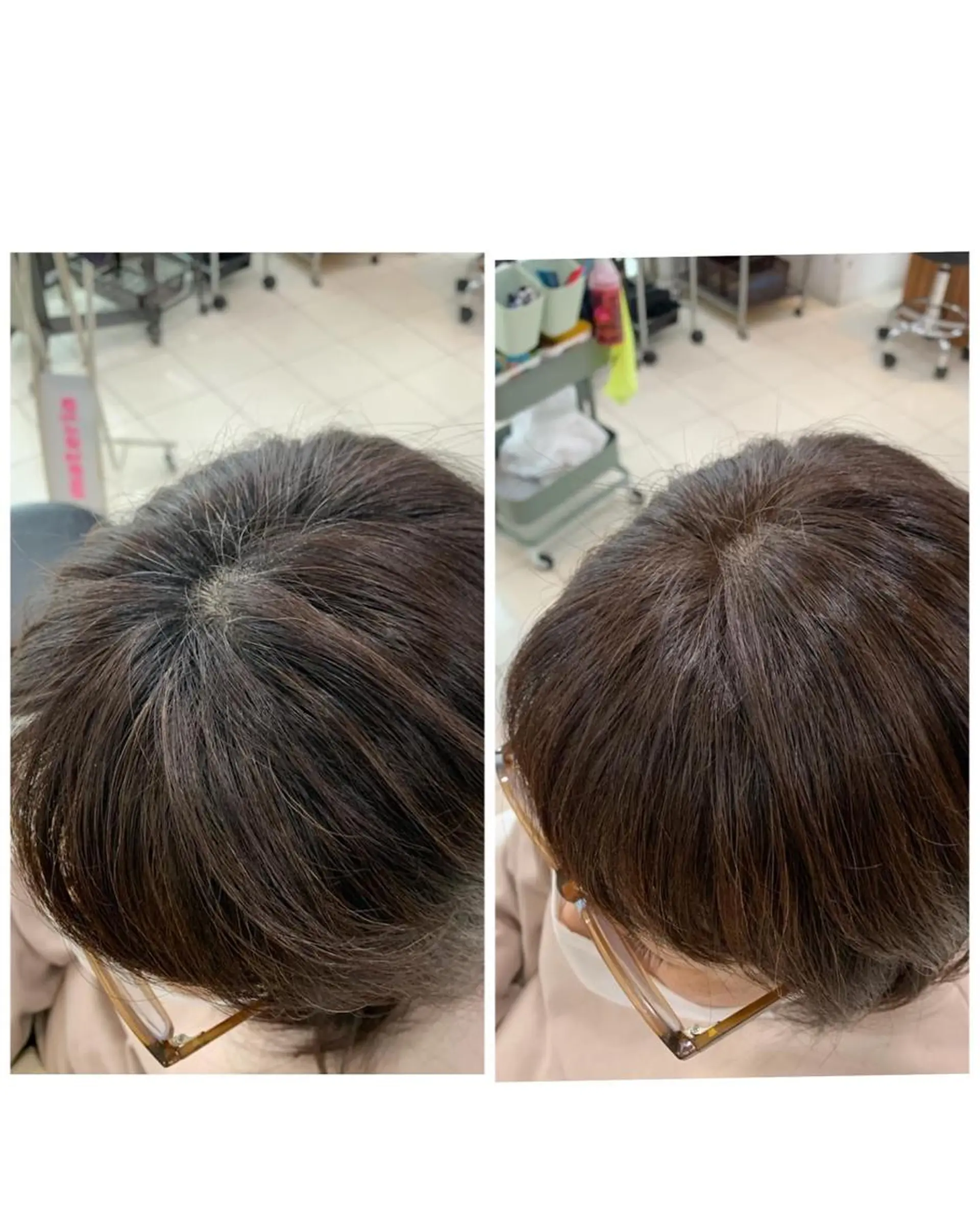 ショート カラー ハイライトカラー ハイライト 白髪ぼかしハイライト 柳川拓哉のヘアスタイル