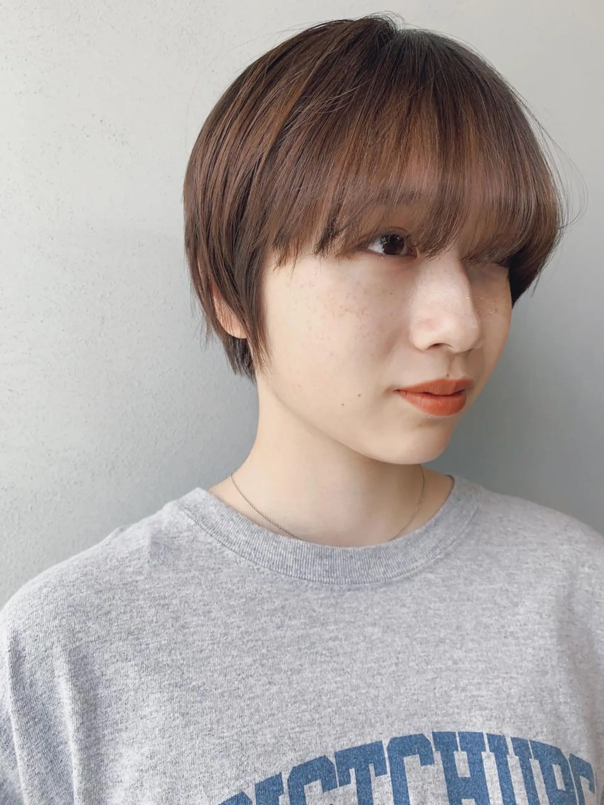 ショート カラー ボブパーマコテ巻き風 パーマNo1深江秀平のヘアスタイル