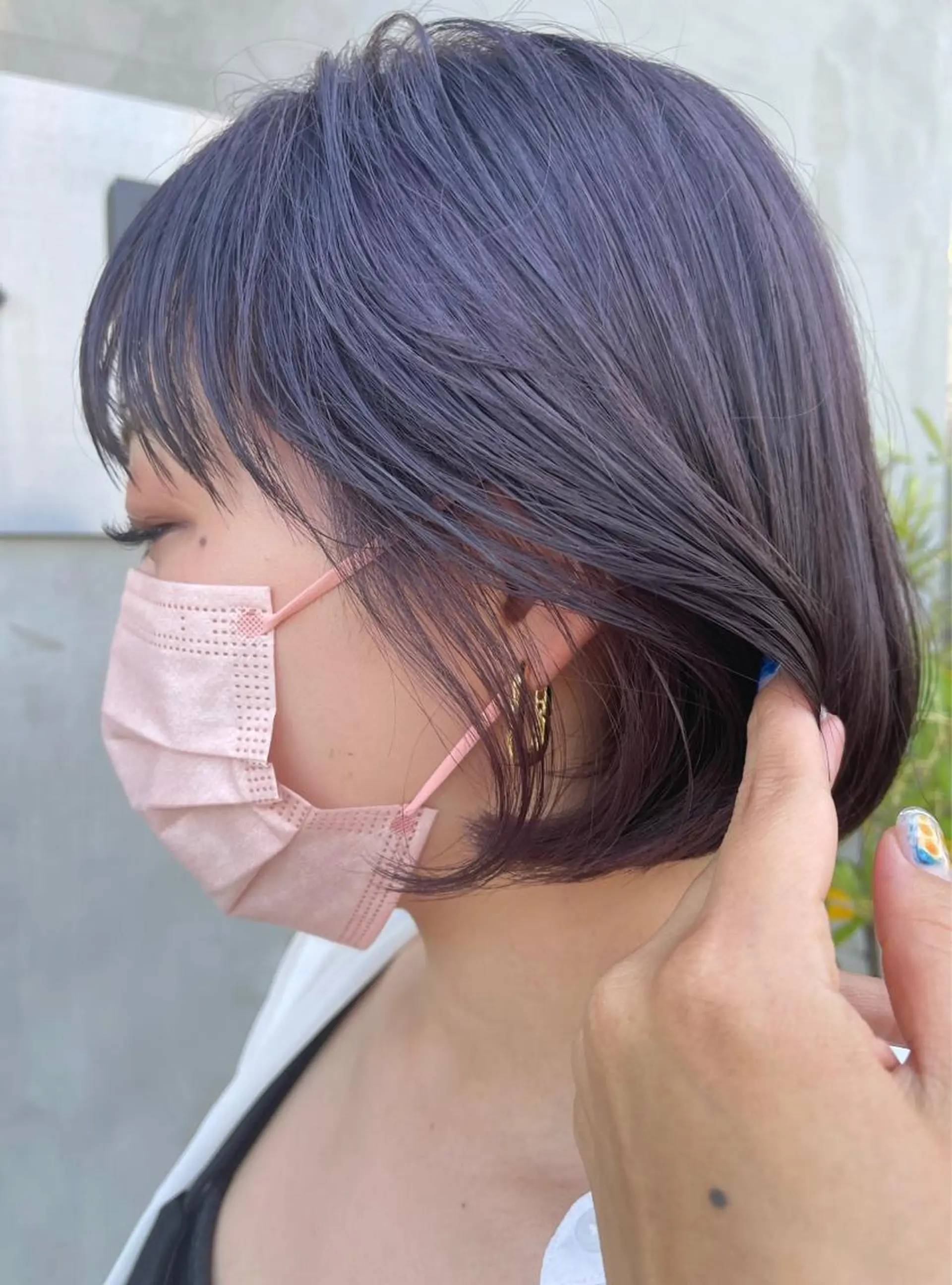 ショート カラー グレージュ バイオレットカラー バイオレットグレージュ ダブルカラー /まつ毛パーマ🎀のヘアスタイル