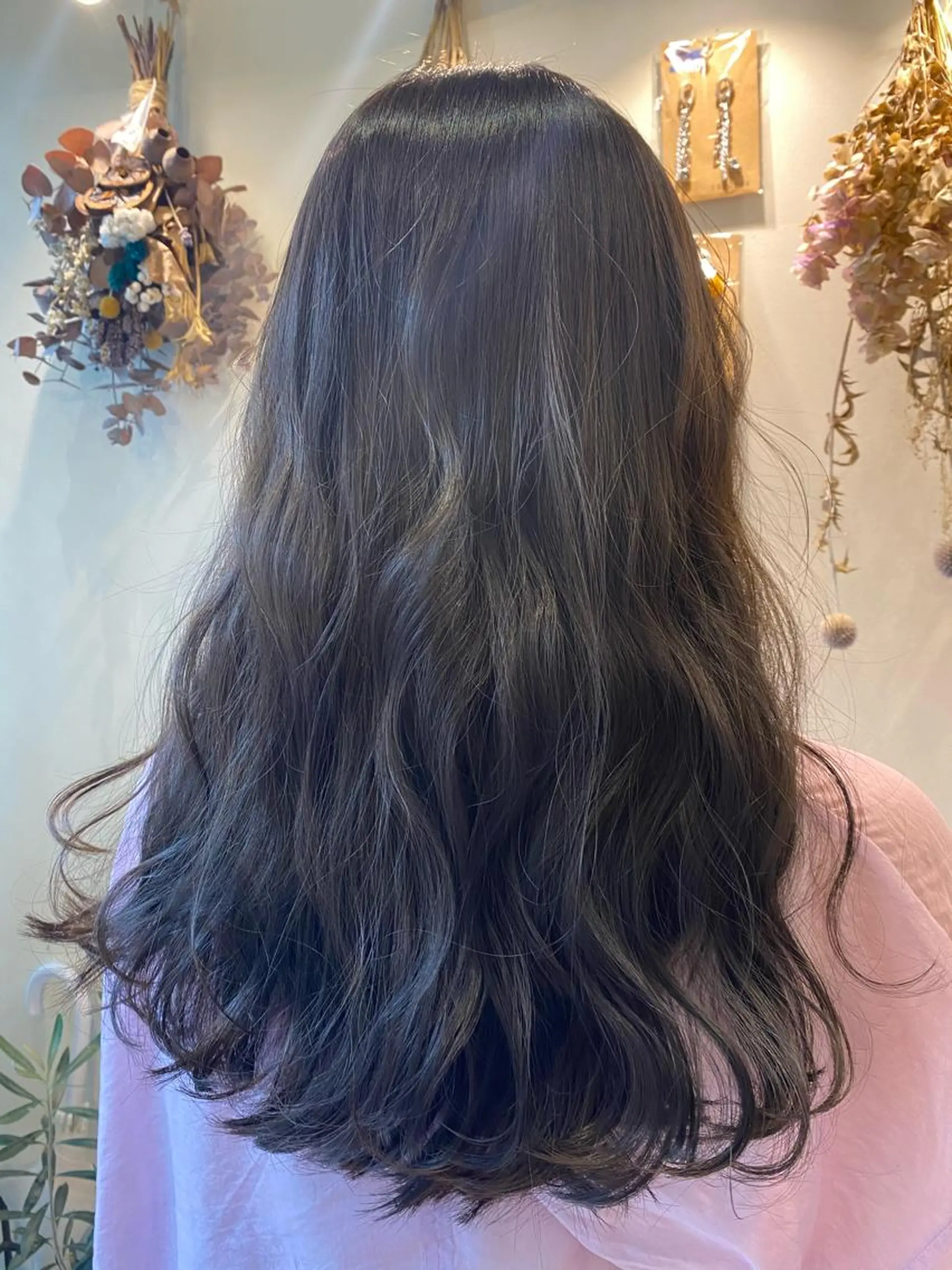 ロング カラー ブルーカラー ブルーグレー ブルーグレージュ グレージュ 21salon所属・non .のヘアスタイル