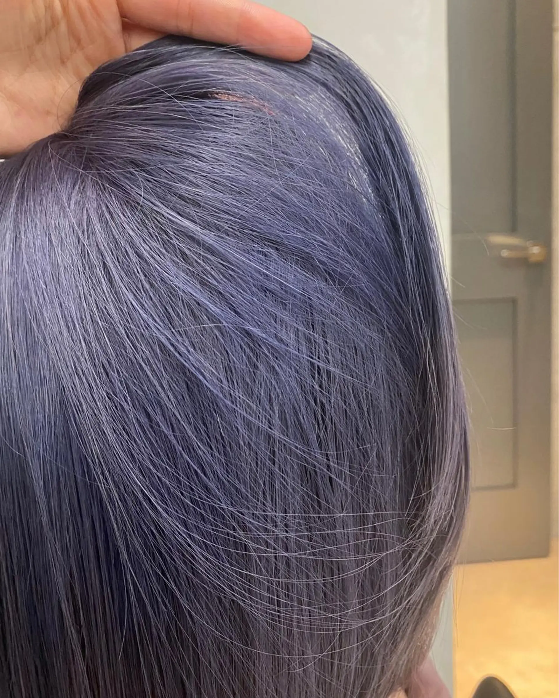 カラー ブリーチ ブルーカラー ラベンダーカラー カット ヘアカラー レイヤー/柔色 カラー/SAkiのヘアスタイル