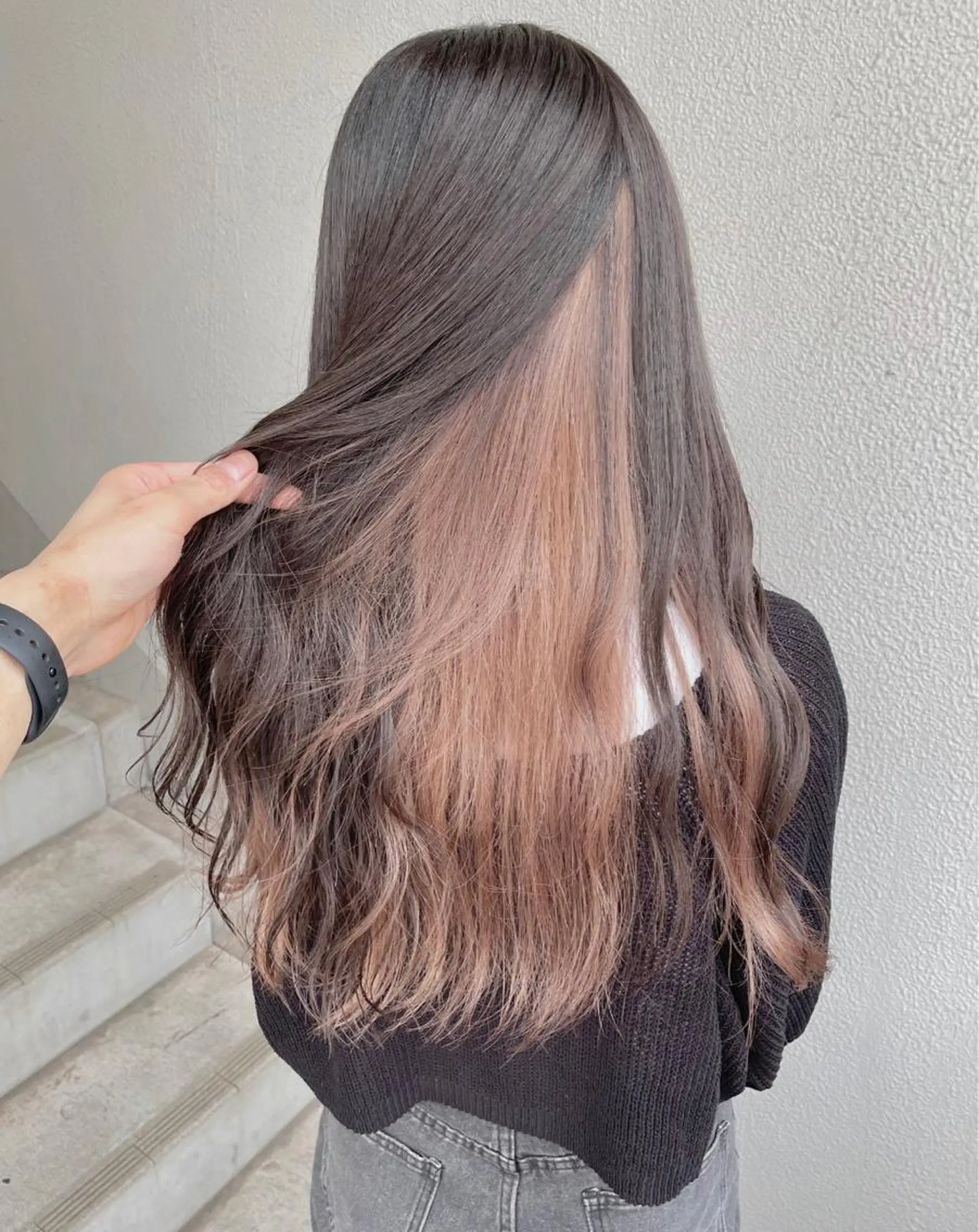 ロング カラー ヘアカラー トリートメント ヘッドスパ ヘアセット ベージュカラー💖 やすひろのヘアスタイル