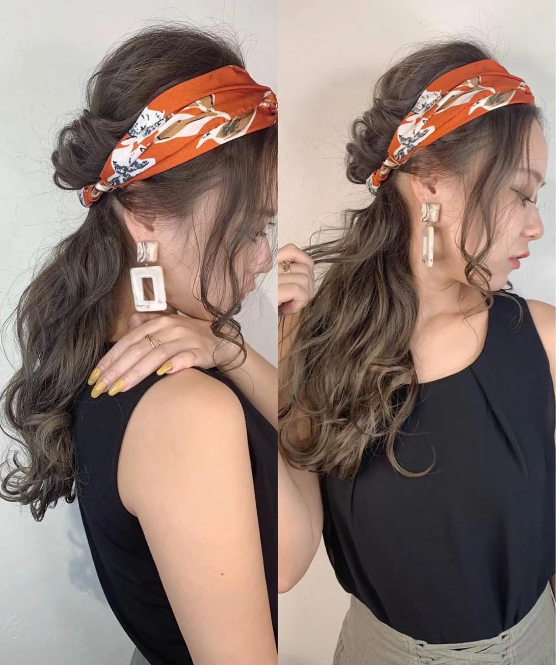 セミロング カラー _WHITE 高槻のヘアスタイル