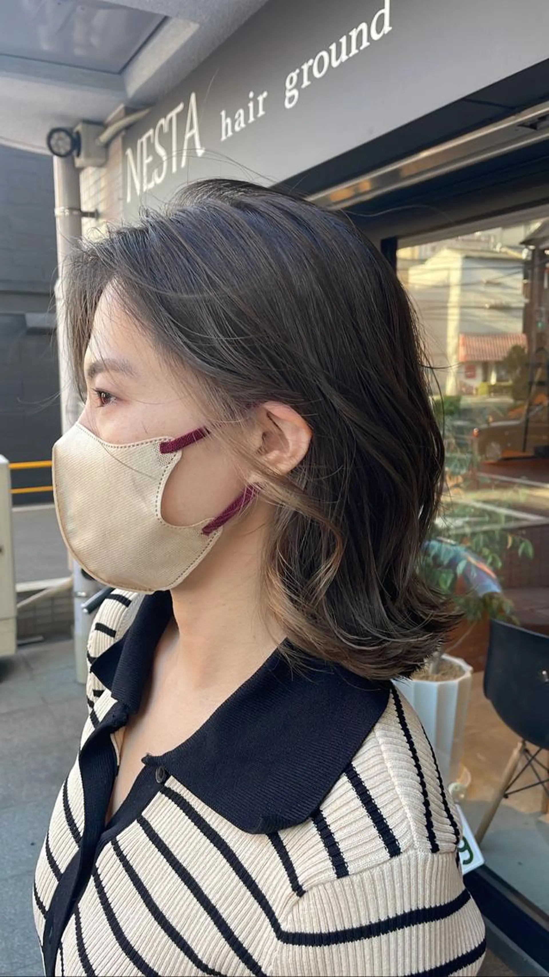 ミディアム カラー ブリーチ イヤリングカラー カット ヘアカラー トリートメント NESTA hair ground所属・🌈NESTA minami🌈のヘアスタイル