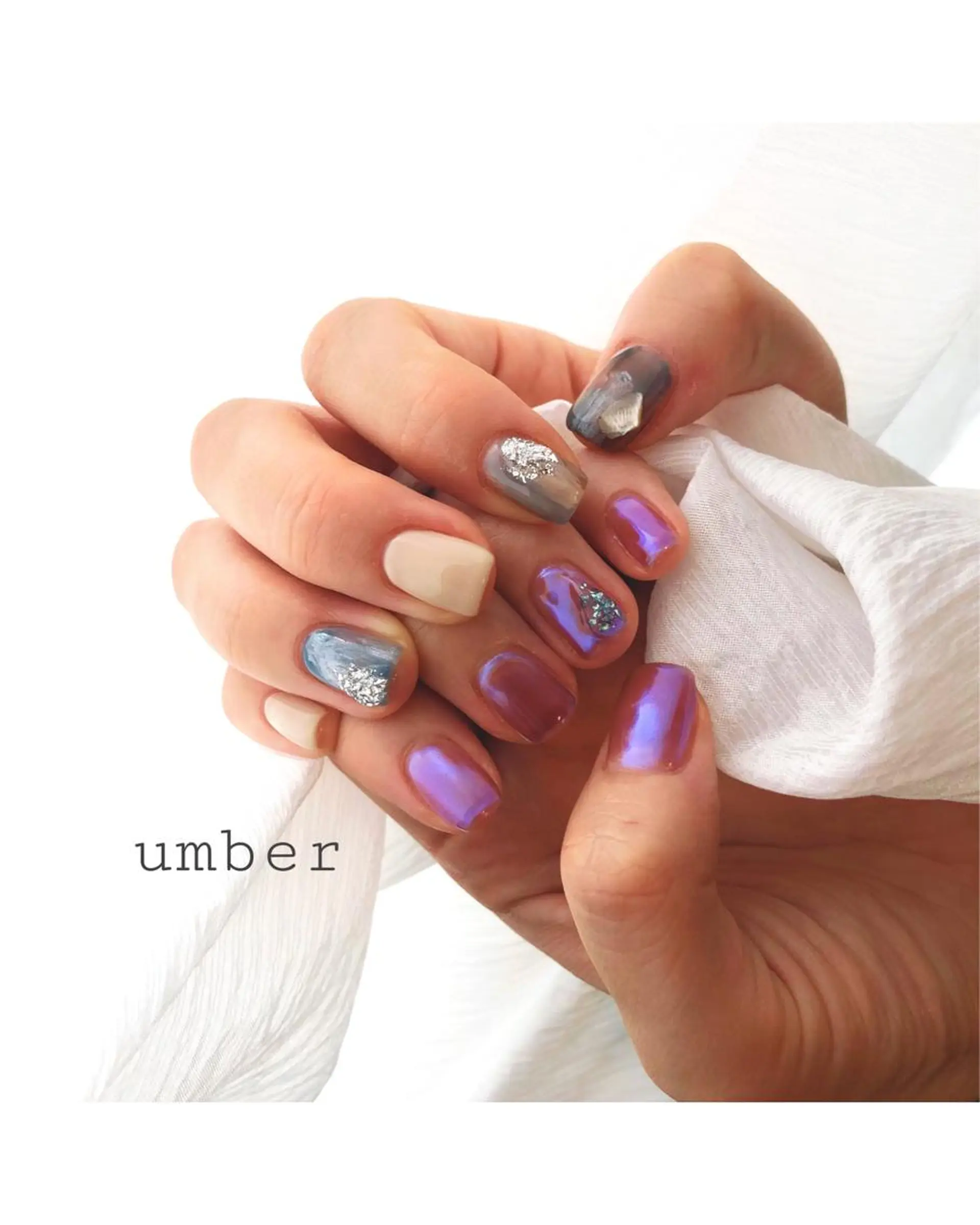 ネイル アートネイル クリアネイル ニュアンスネイル ワンカラーネイル ショートネイル ハンドネイル umber 三茶1分のネイルデザイン