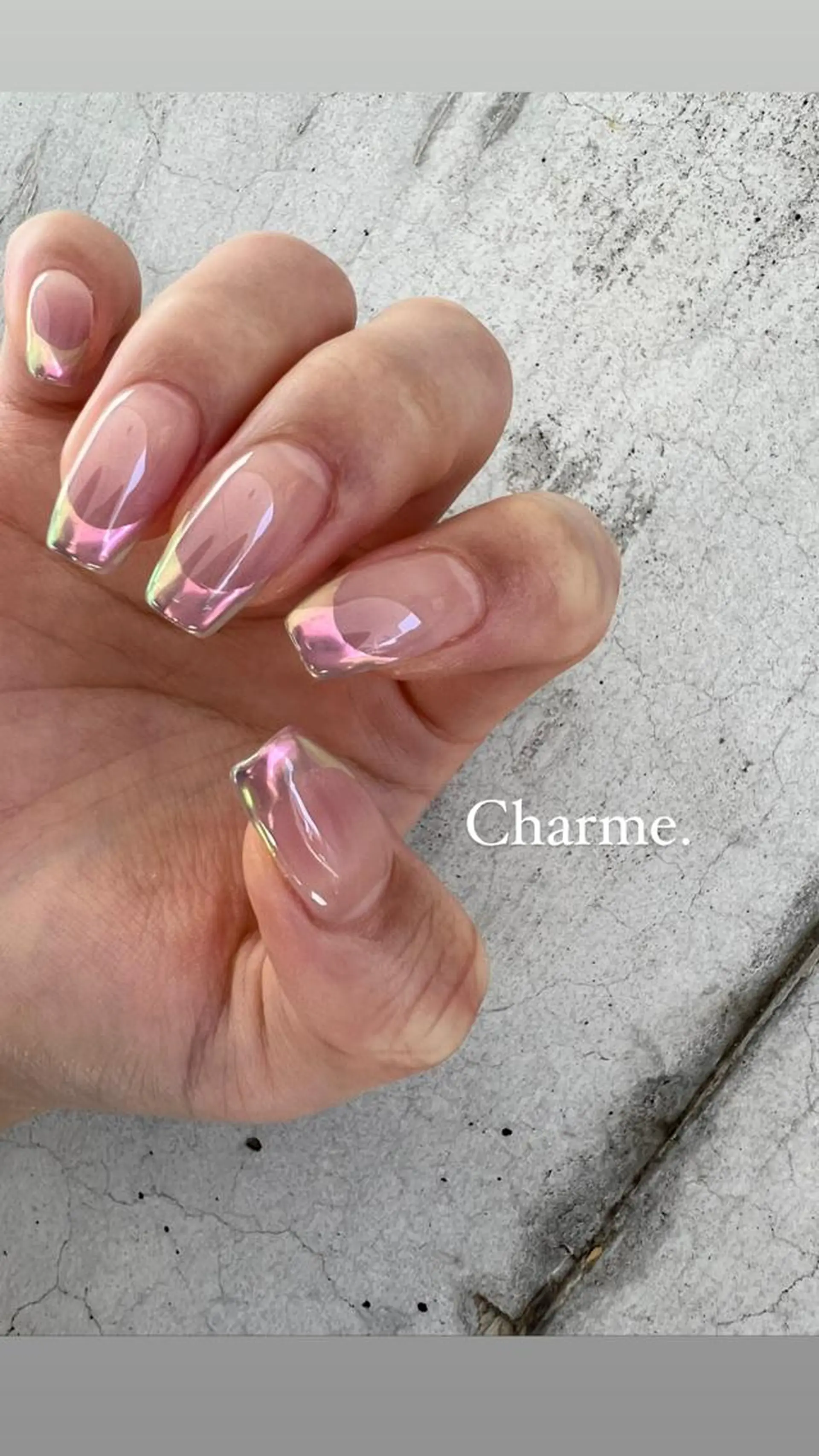 ネイル フレンチネイル ミラーネイル 持ち込み ニュアンスネイル Charme. NOBUKOのネイルデザイン
