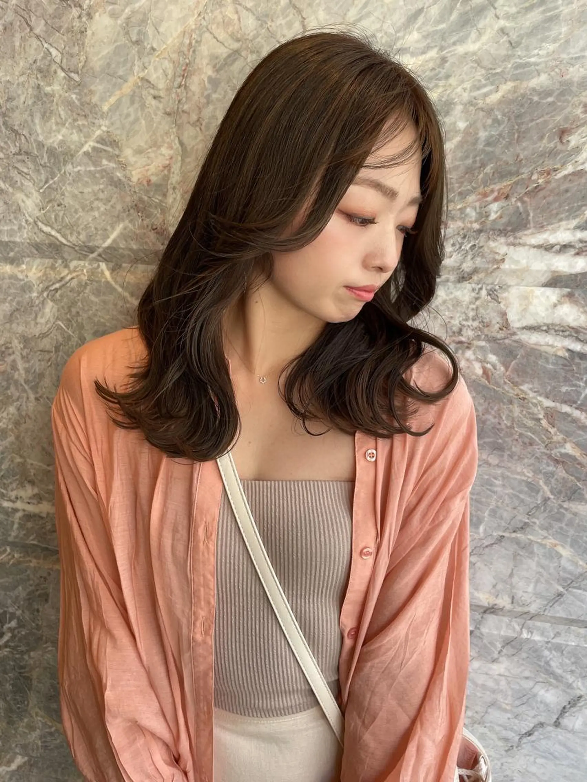 セミロング カラー カット ヘアカラー トリートメント 髪質改善will hairdesignのヘアスタイル