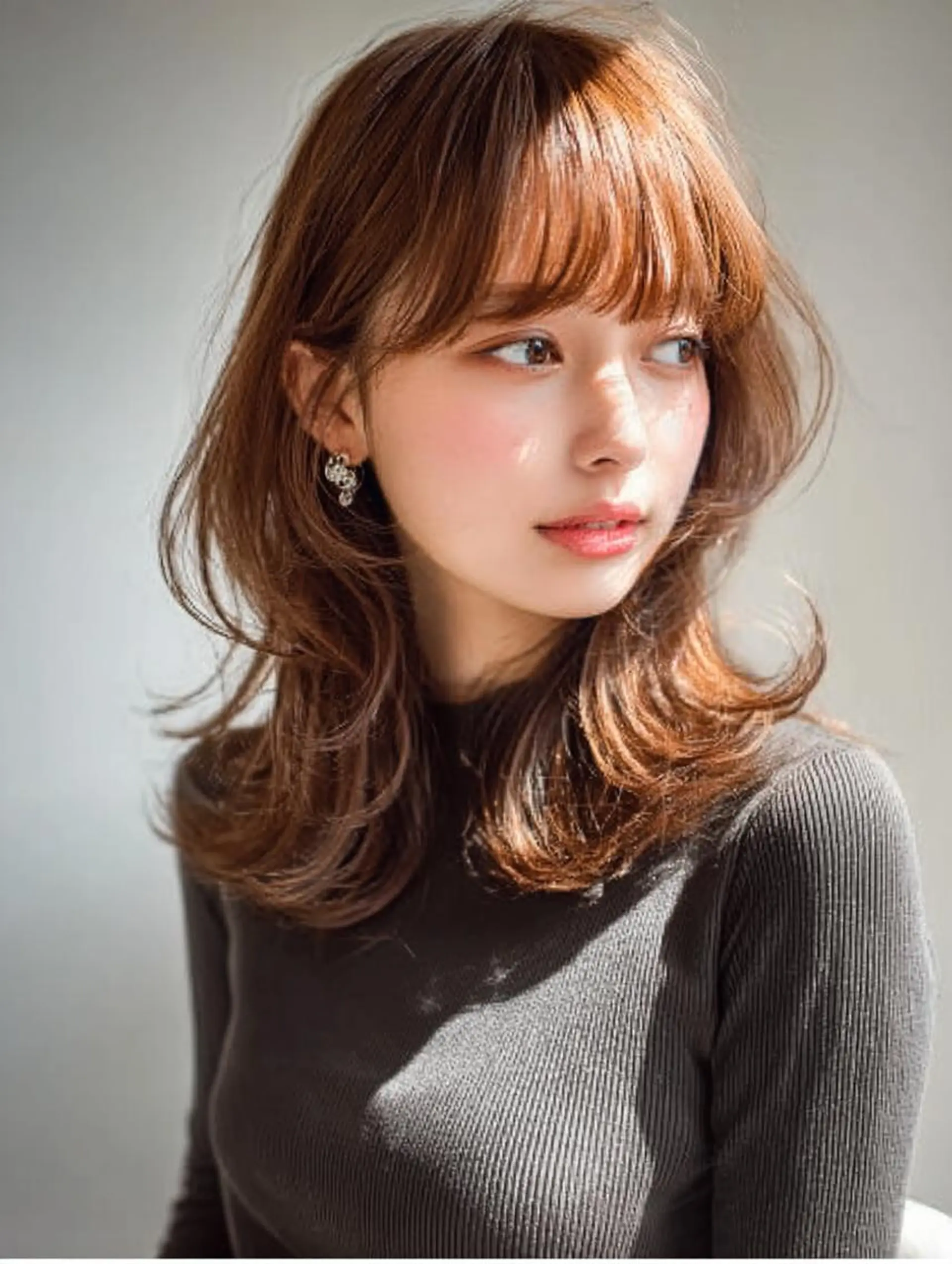 ミディアム ハッシュカット 髪質改善 レイヤーカット 縮毛矯正 トリートメント カット ヘアカラー トリートメント 生艶髪＆レイヤー🔔 渋谷お薦めNo.1✨のヘアスタイル