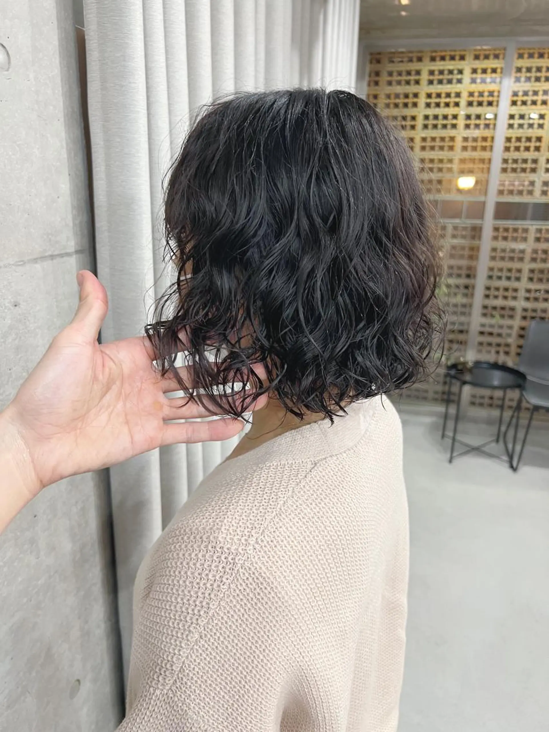 ショート パーマ ボブパーマコテ巻き風 パーマNo1深江秀平のヘアスタイル