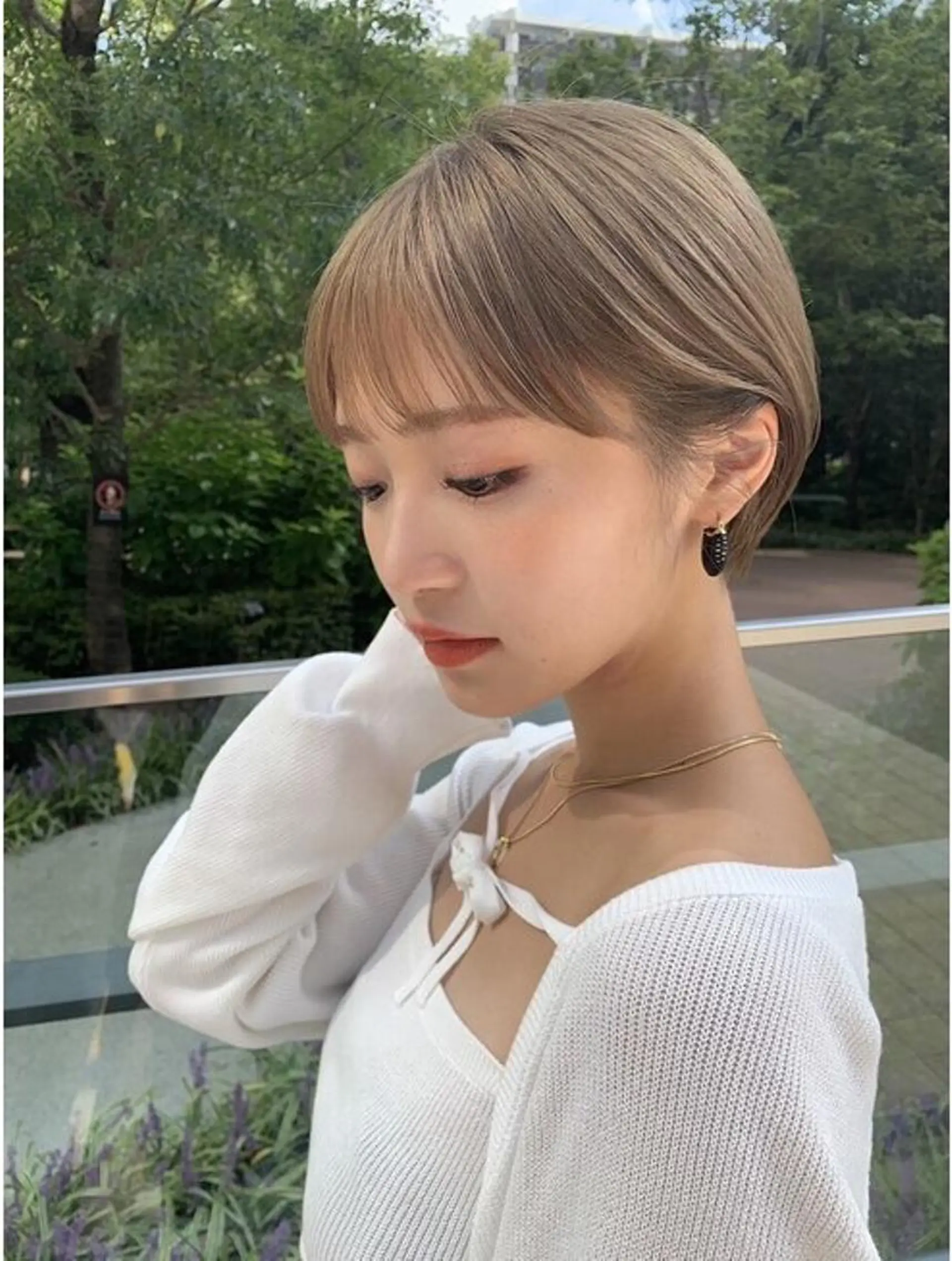 ショート 顔まわりレイヤー 髪質改善 韓国風ヘア レイヤーカット 似合わせカット カット 髪質改善🇰🇷レイ ヤーカット/艶透明髪のヘアスタイル