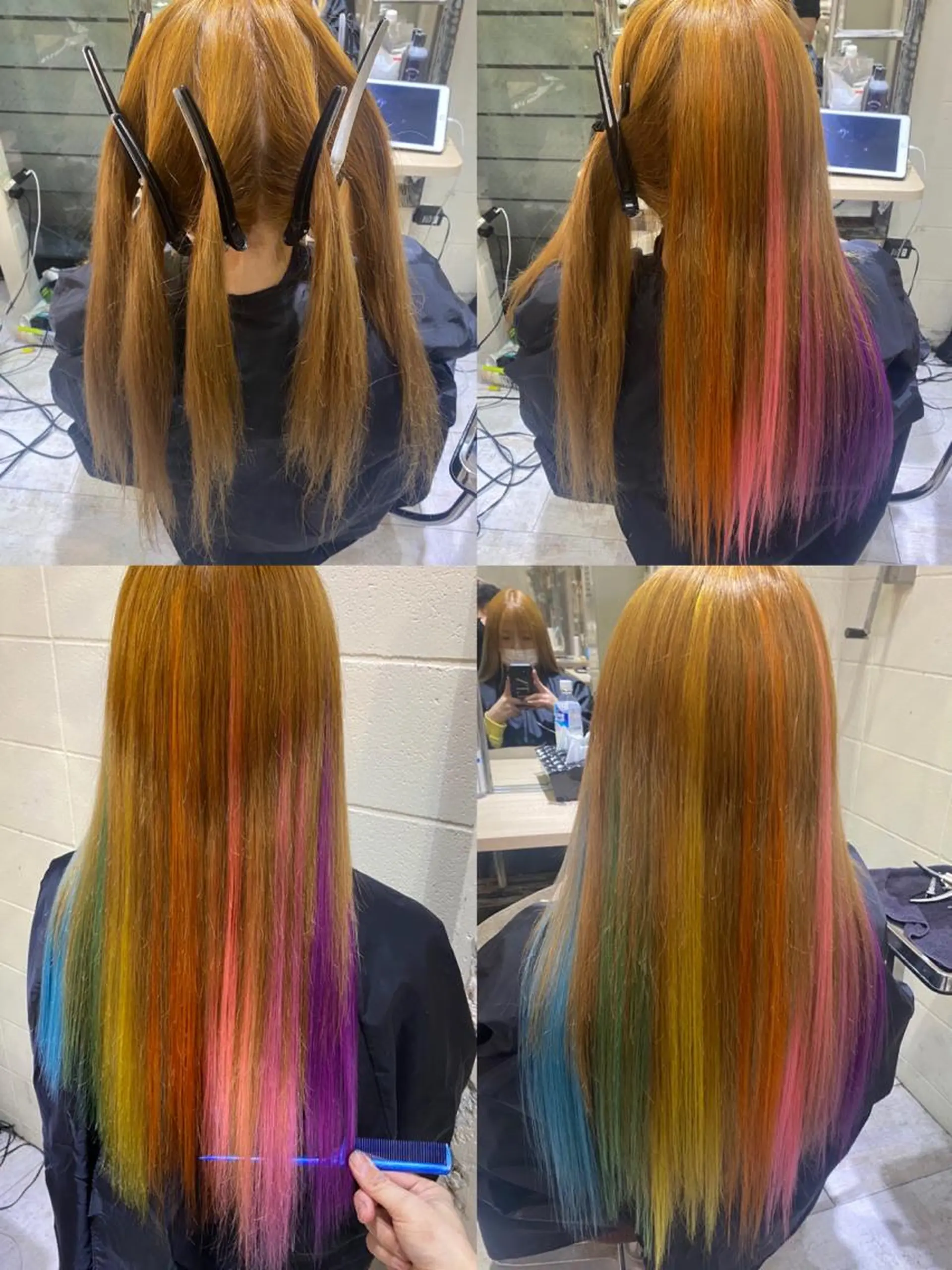 ロング カラー ササ キのヘアスタイル