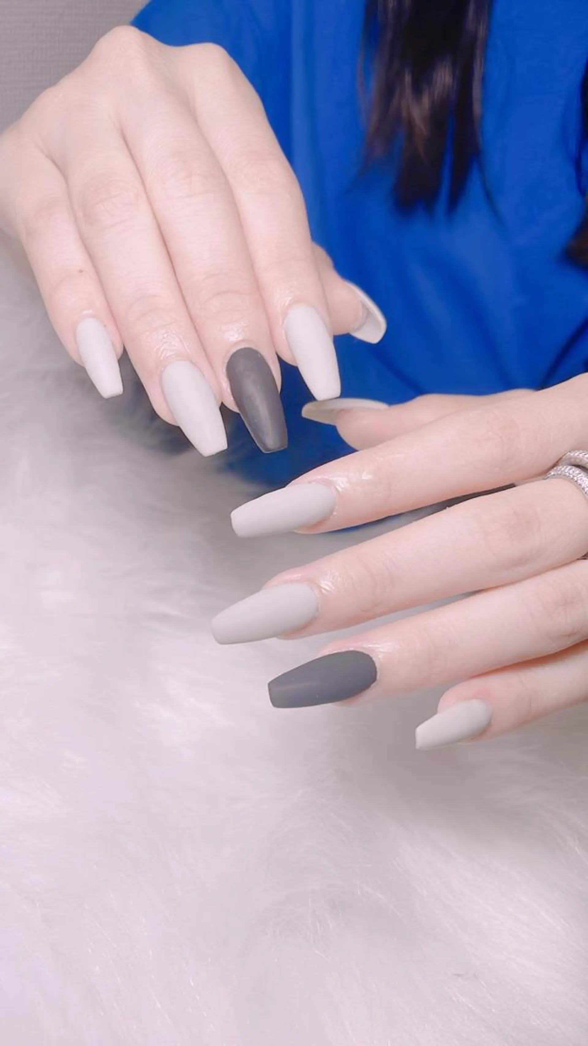 ネイル フレンチネイル ジェルネイル 韓国ネイル マグネットネイル 持ち込み Anh 高田馬場のネイルデザイン