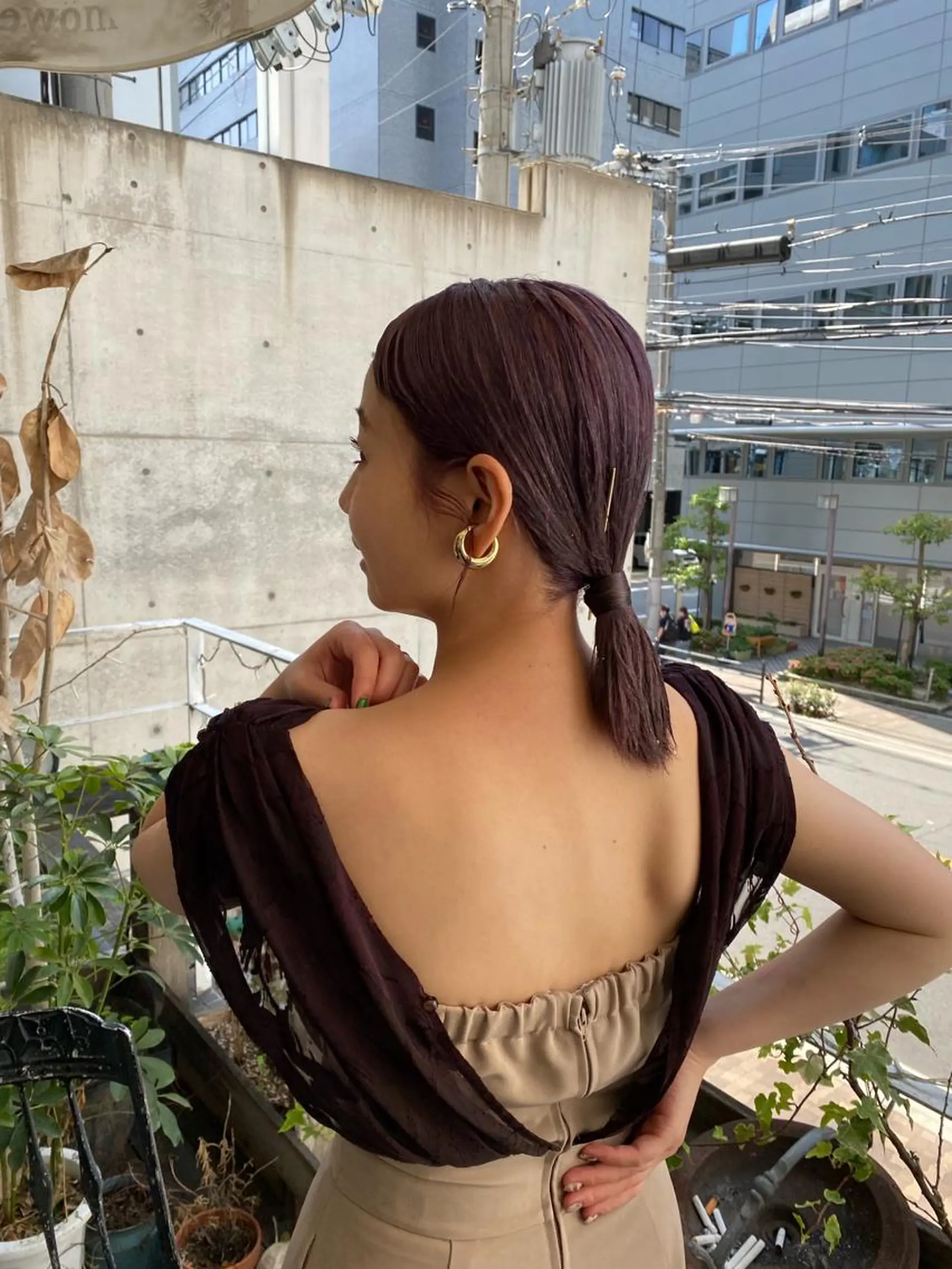 ミディアム カラー ヘアアレンジ 心斎橋美容室 Junのヘアスタイル