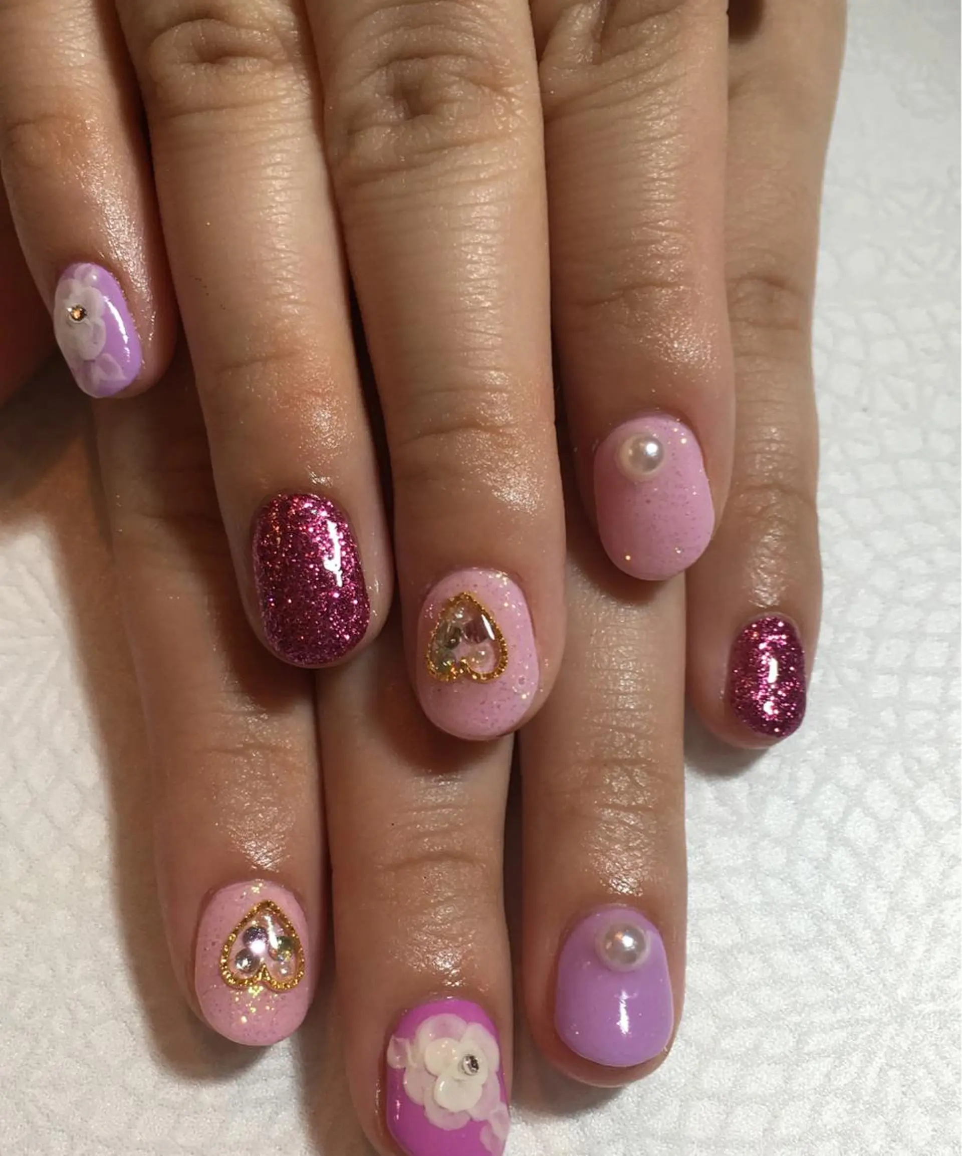 ネイル アートネイル 成人式 古川 里美のネイルデザイン