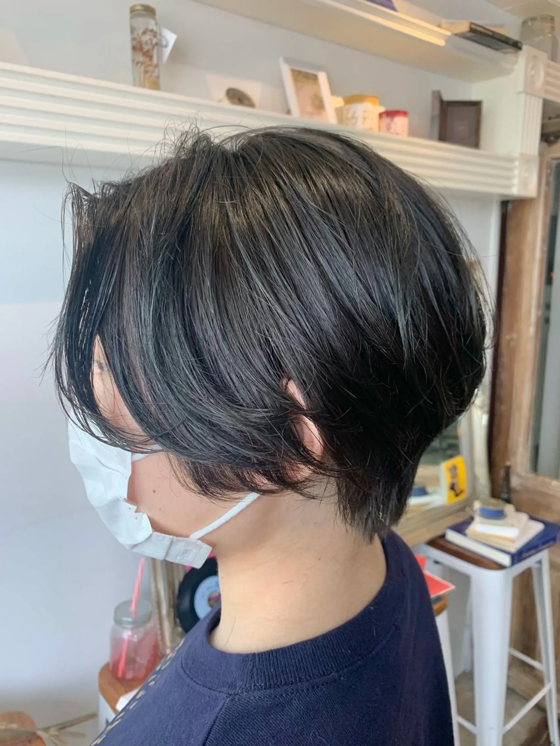 ショート アッシュ くびれヘア ショートヘア 小顔カット カット ヘアカラー トリートメント ヘッドスパ ヘアセット 大宮/山口 竣也のヘアスタイル