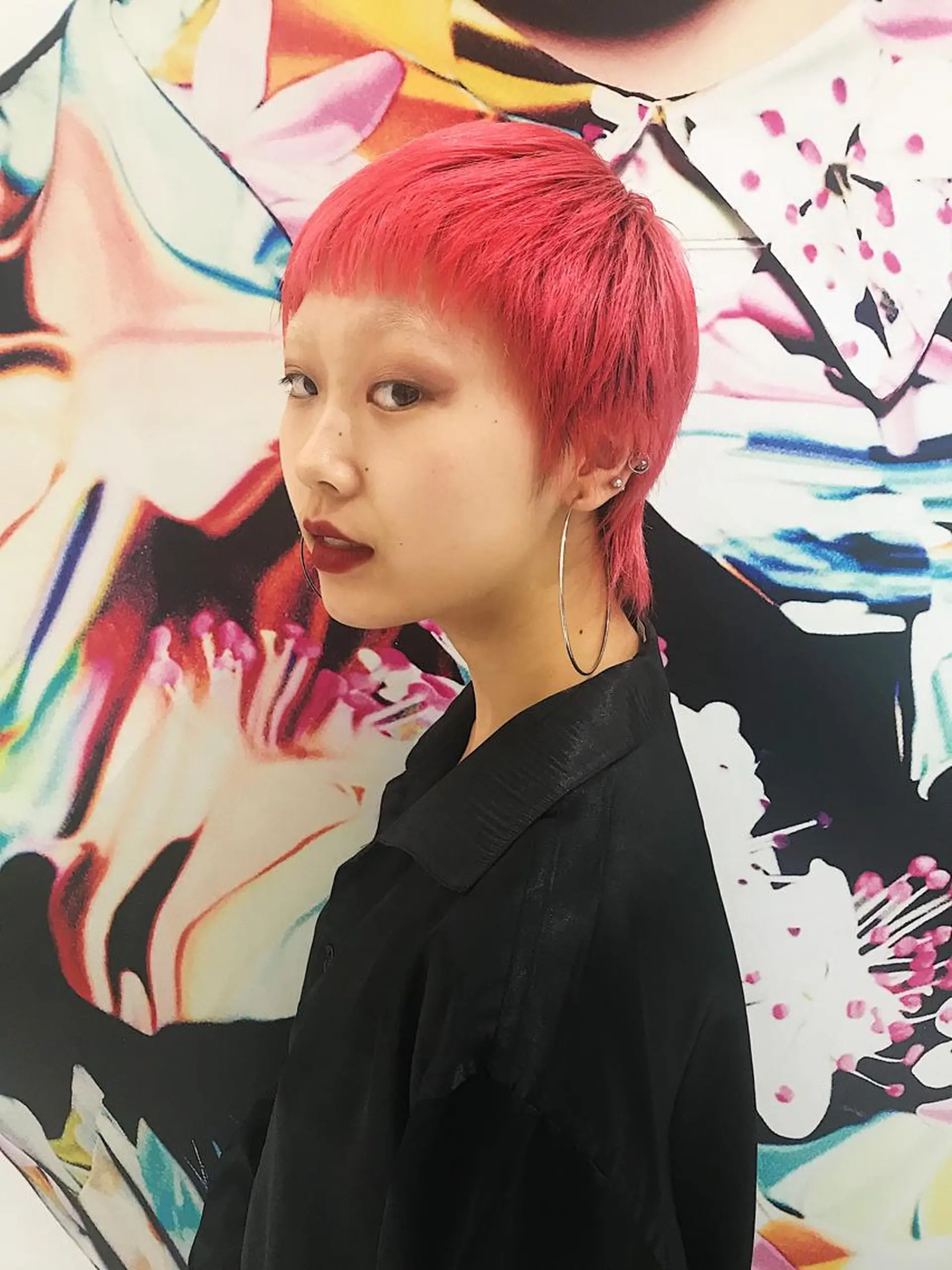 ショート カラー ピンクカラー 苅北 泰輔のヘアスタイル