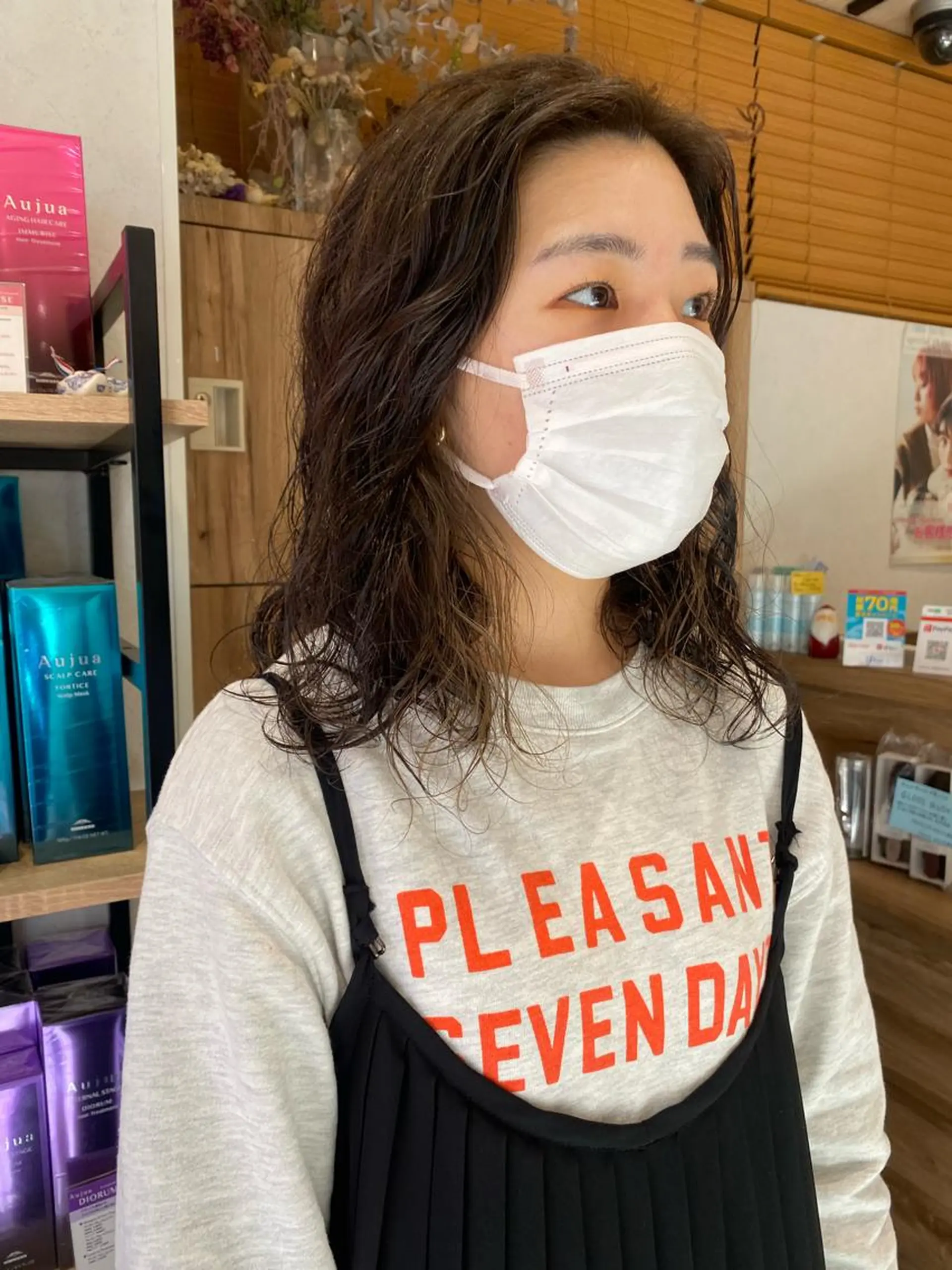 ミディアム パーマ ヘアカラー パーマ パーマ指名No1 /namiのヘアスタイル