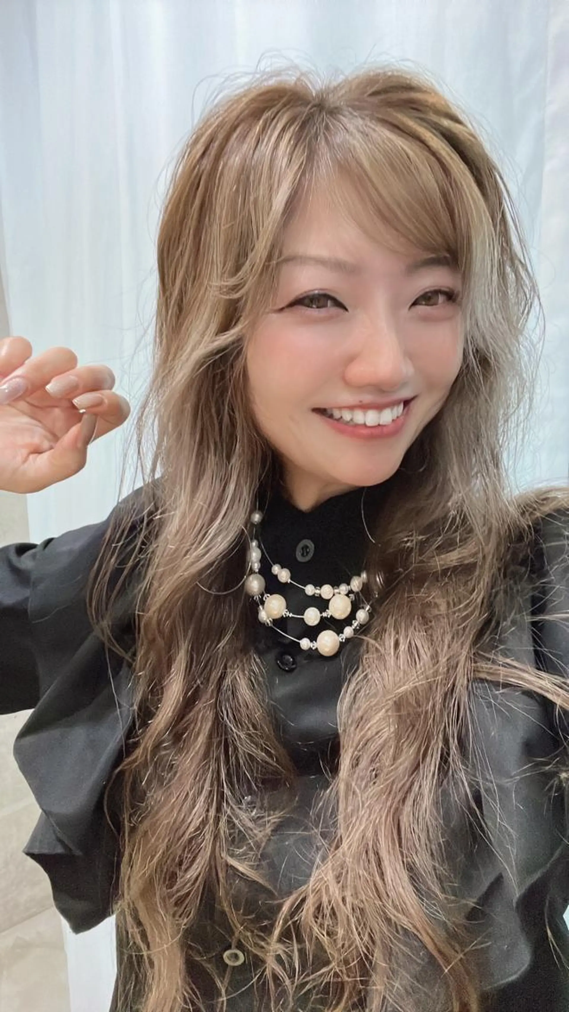 セミロング カラー ハイライトカラー ハイライト ヘアカラー トリートメント 田中 アキオのヘアスタイル