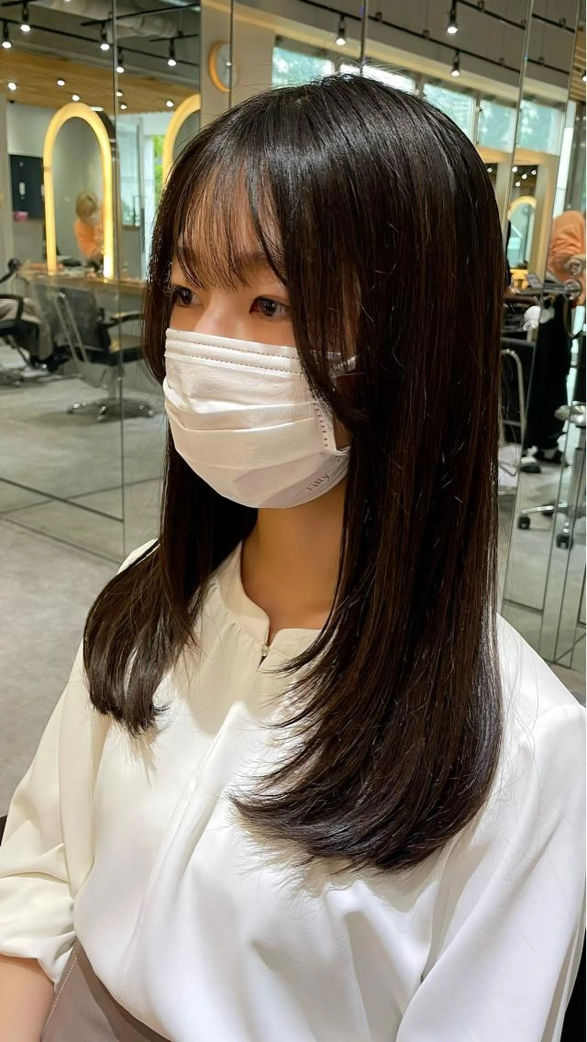 ミディアム カラー ボブヘアカット Rikapi❤️のヘアスタイル