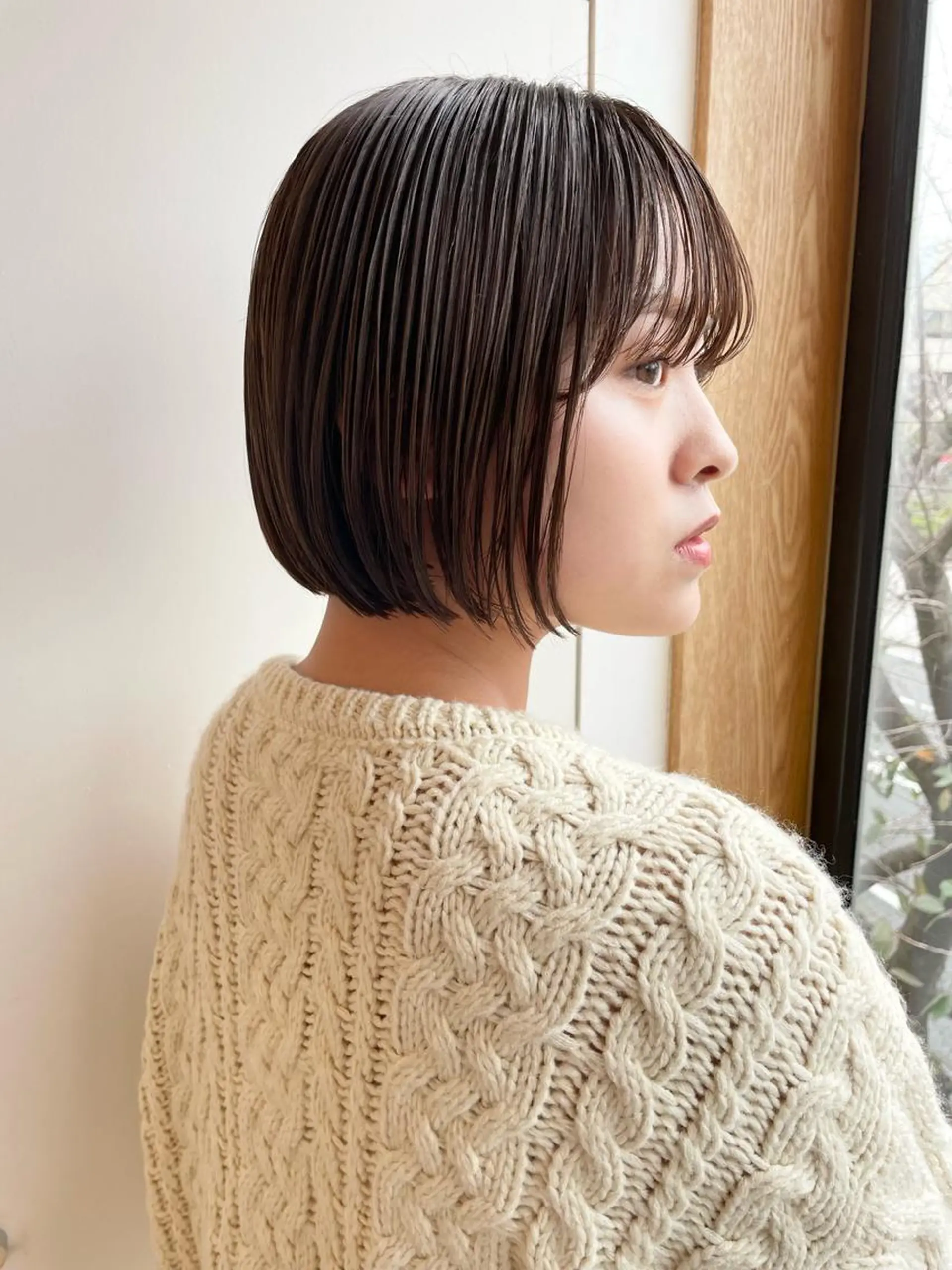 ミディアム カット ヘアカラー トリートメント 🌊トガシカイト /ショート白髪ぼかしのヘアスタイル