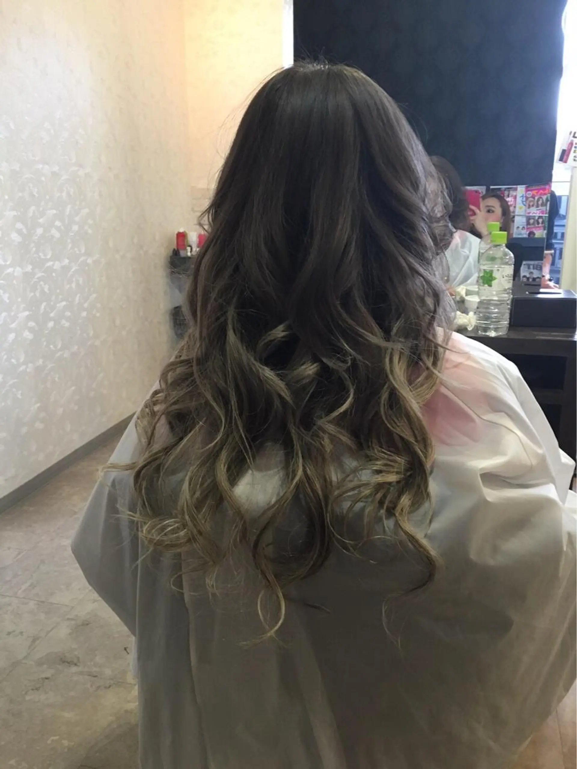セミロング カラー シルバー ホワイトシルバー エクステ 名駅Private Salon　Noaのヘアスタイル