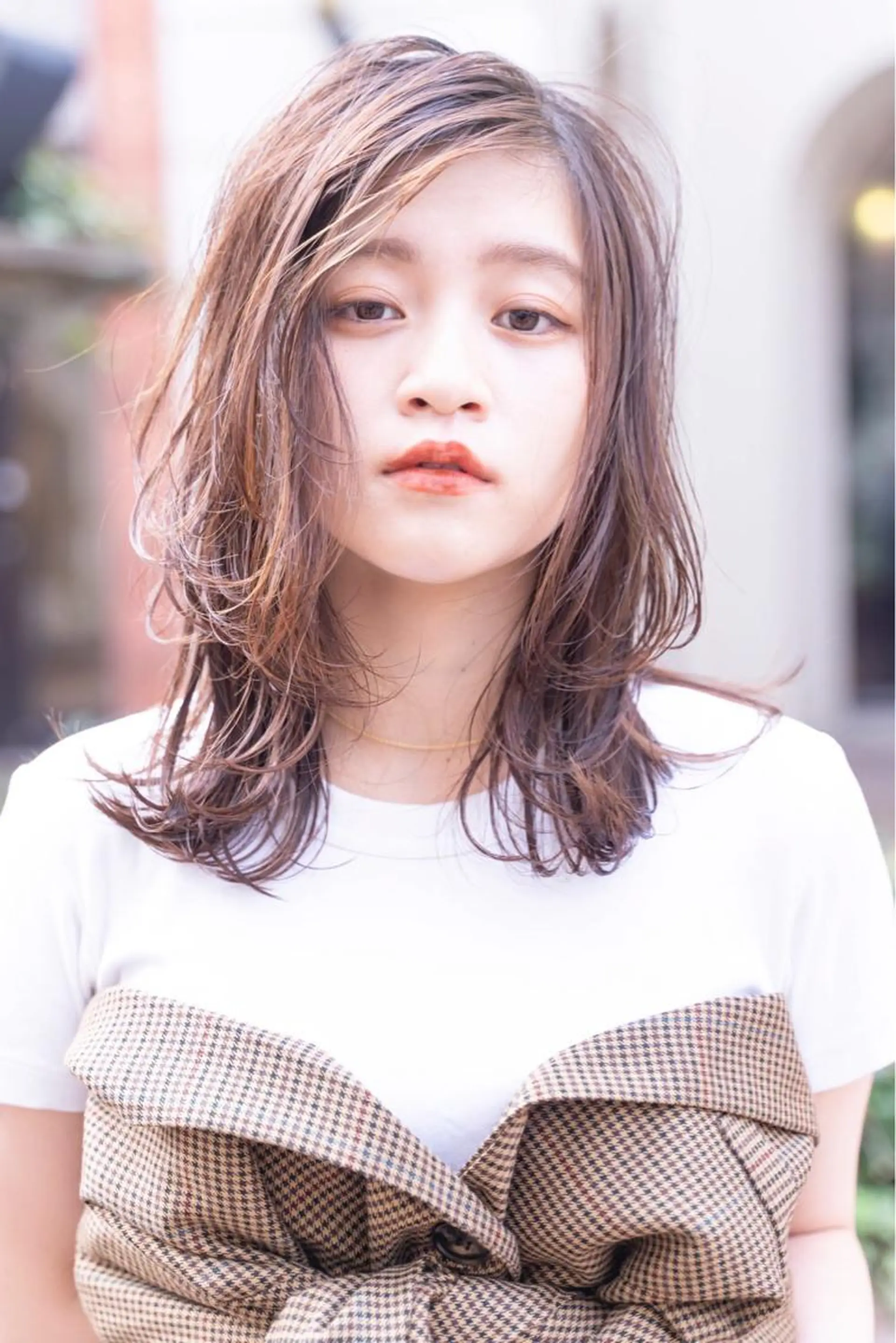 ミディアム 🕊️レイヤーカット 透明感カラー GOのヘアスタイル