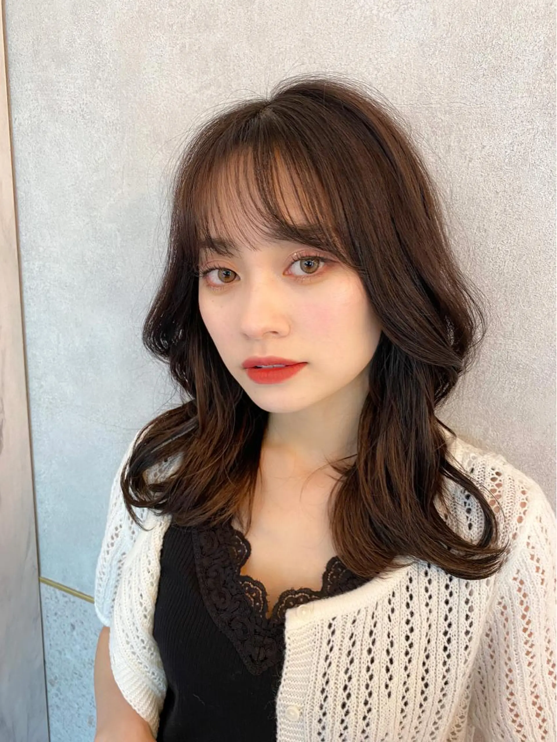 セミロング カラー シールエクステ セミロングパーマ ブリーチ ケアブリーチ ダブルカラー 新宿/韓国風レイヤー 髪質改善/渋谷直樹のヘアスタイル