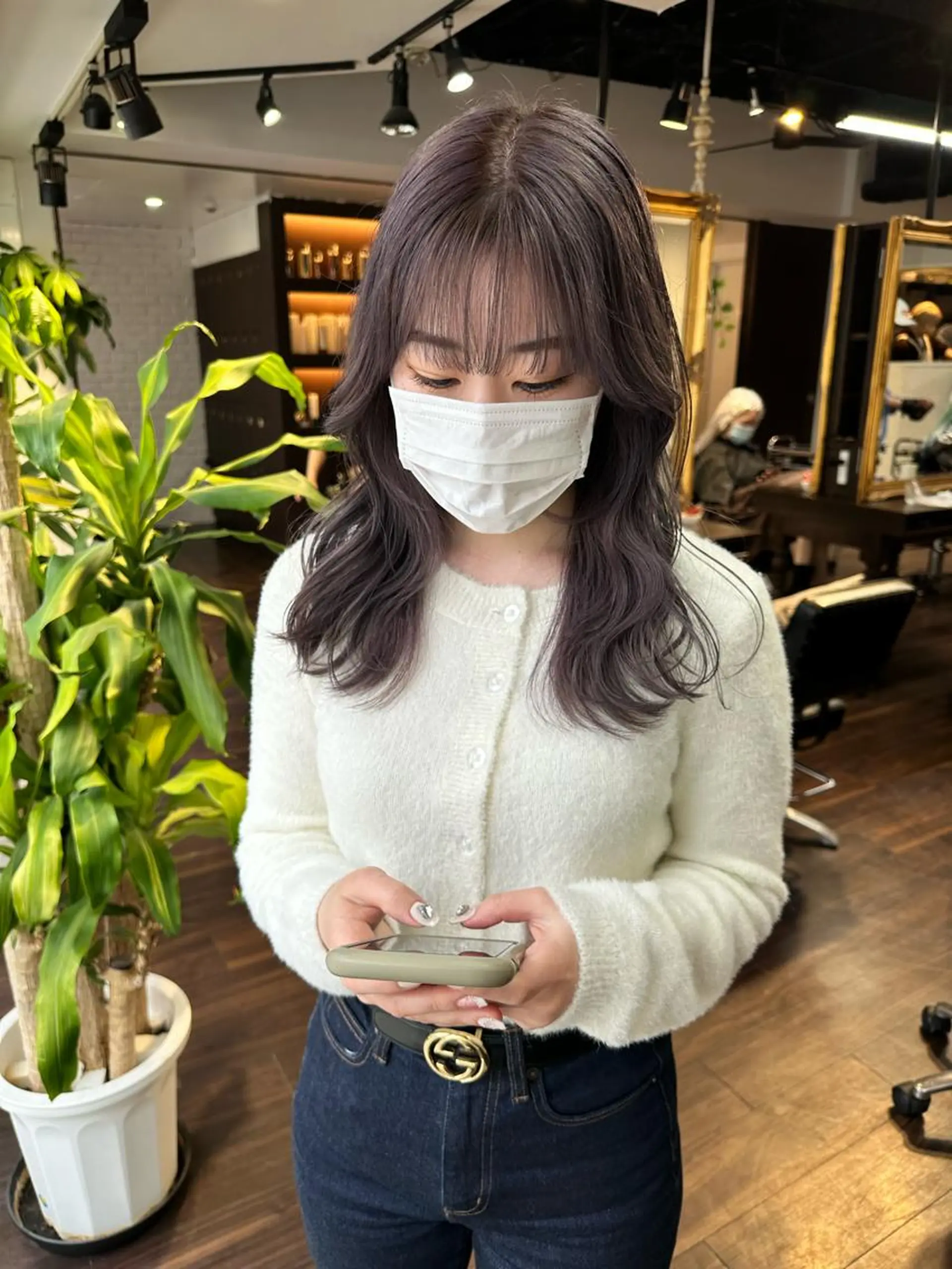 ミディアム カラー アディクシーカラー ベージュカラー ブリーチ ケアブリーチ デザインカラー カット トリートメント ワンホンヘア ケラチン/Kaitoのヘアスタイル