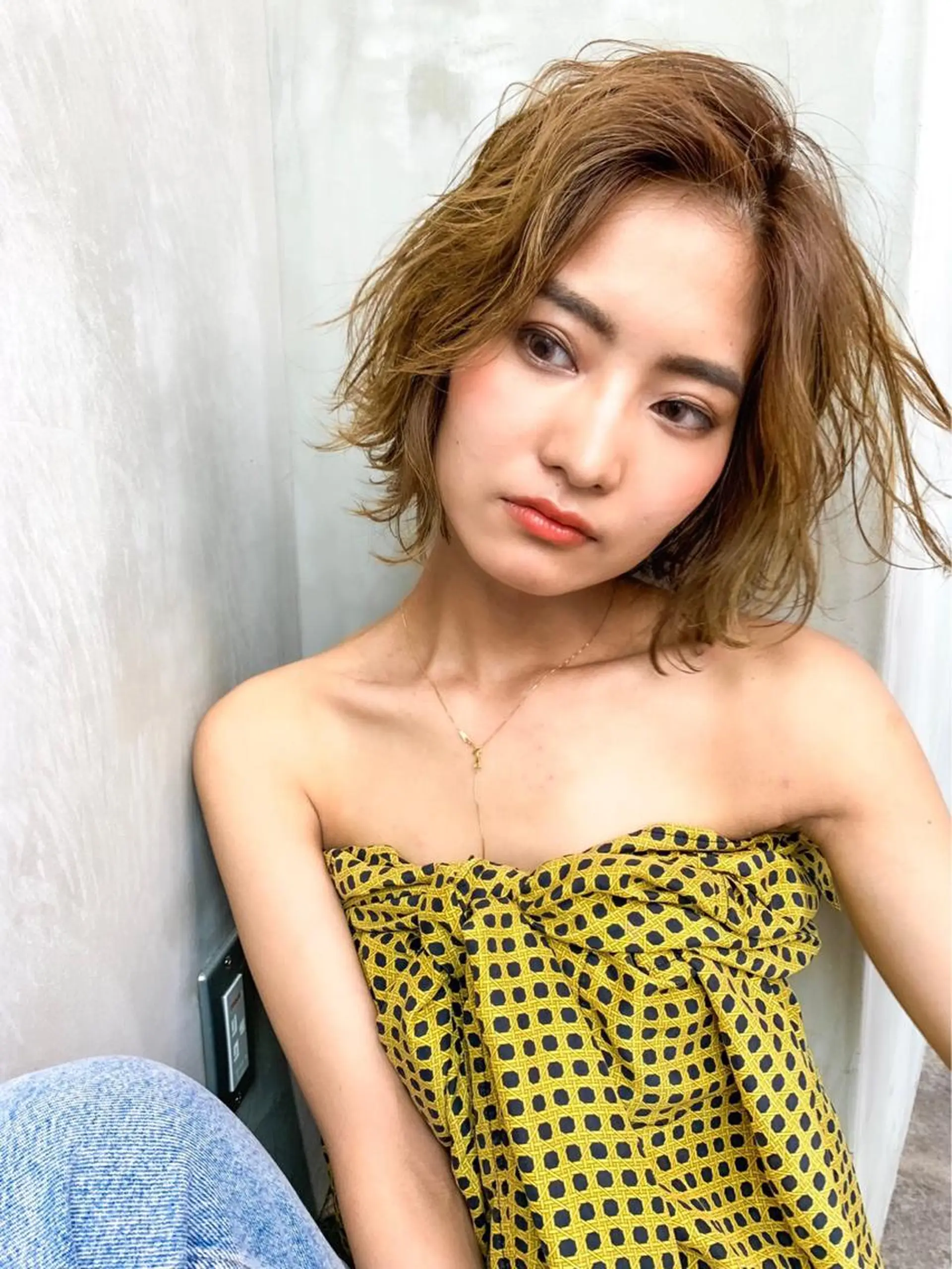 ミディアム カラー カット ヘアカラー トリートメント 🉐レイヤー/塩見 弘樹🉐渋谷のヘアスタイル