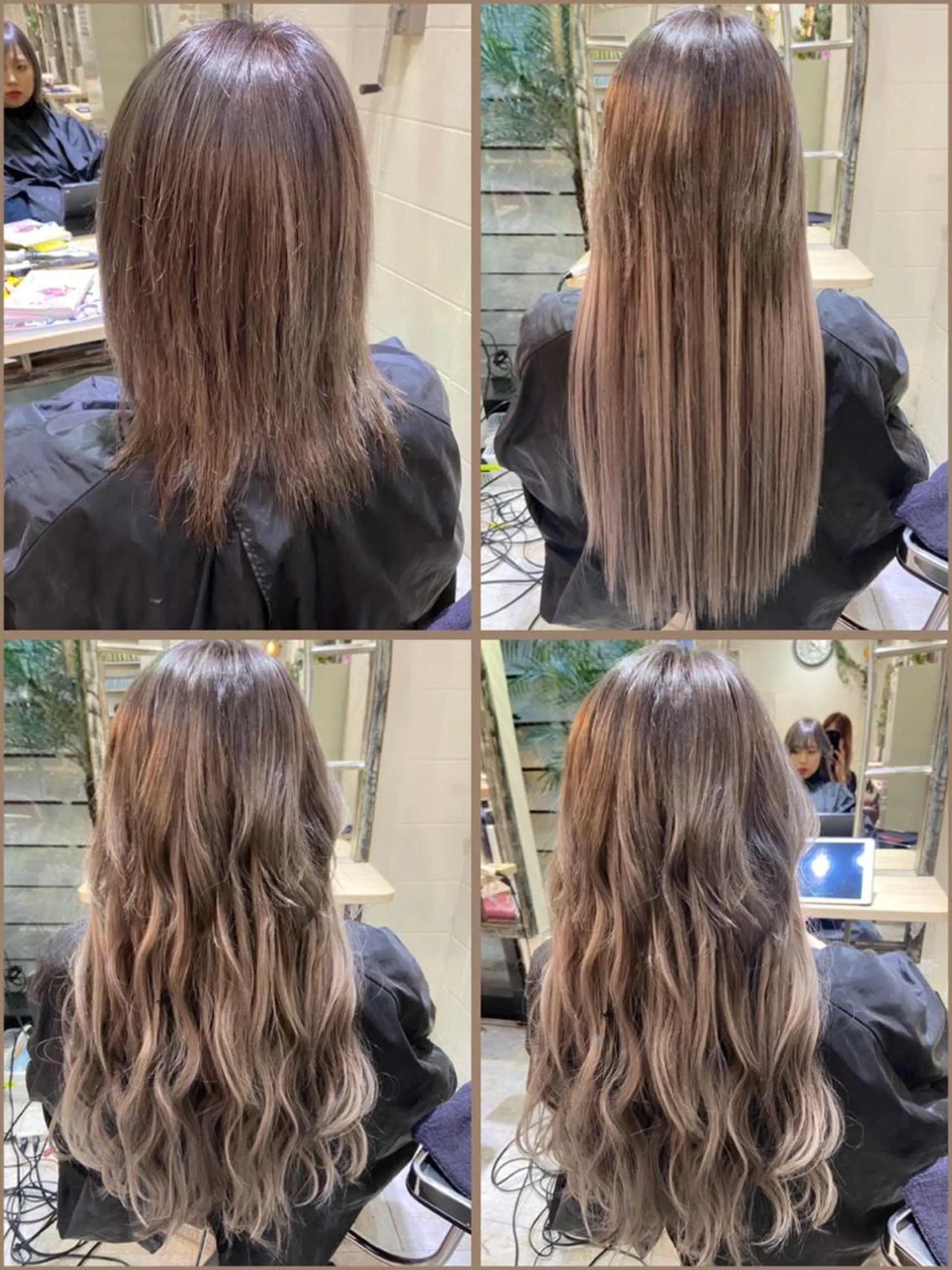 ロング カラー カット エクステ ササ キのヘアスタイル