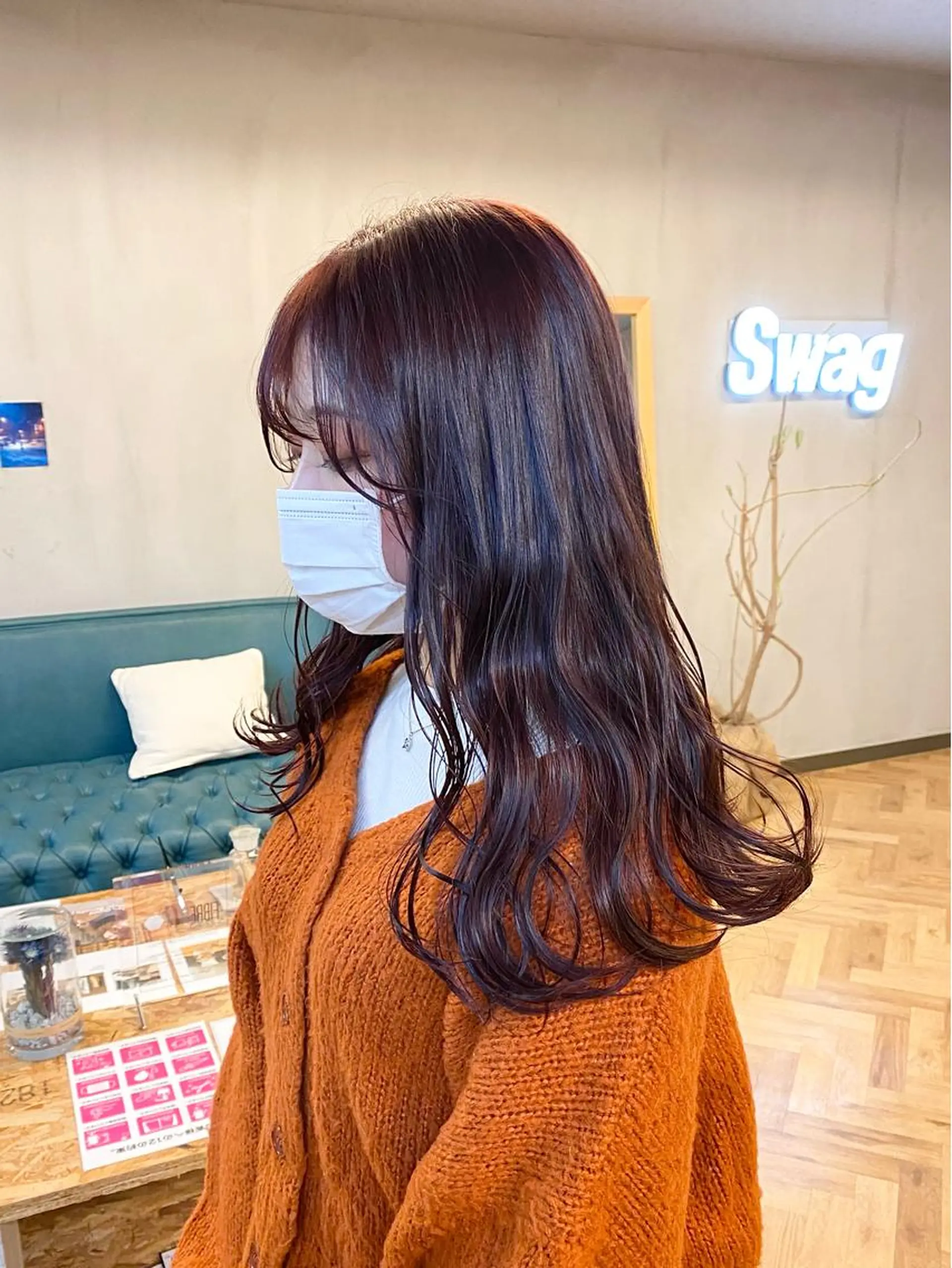 セミロング カラー ブリーチ ブラウンカラー ブリーチなしカラー カット ヘアカラー トリートメント ハル🌸柔色/ ブリーチなし/艶髪のヘアスタイル