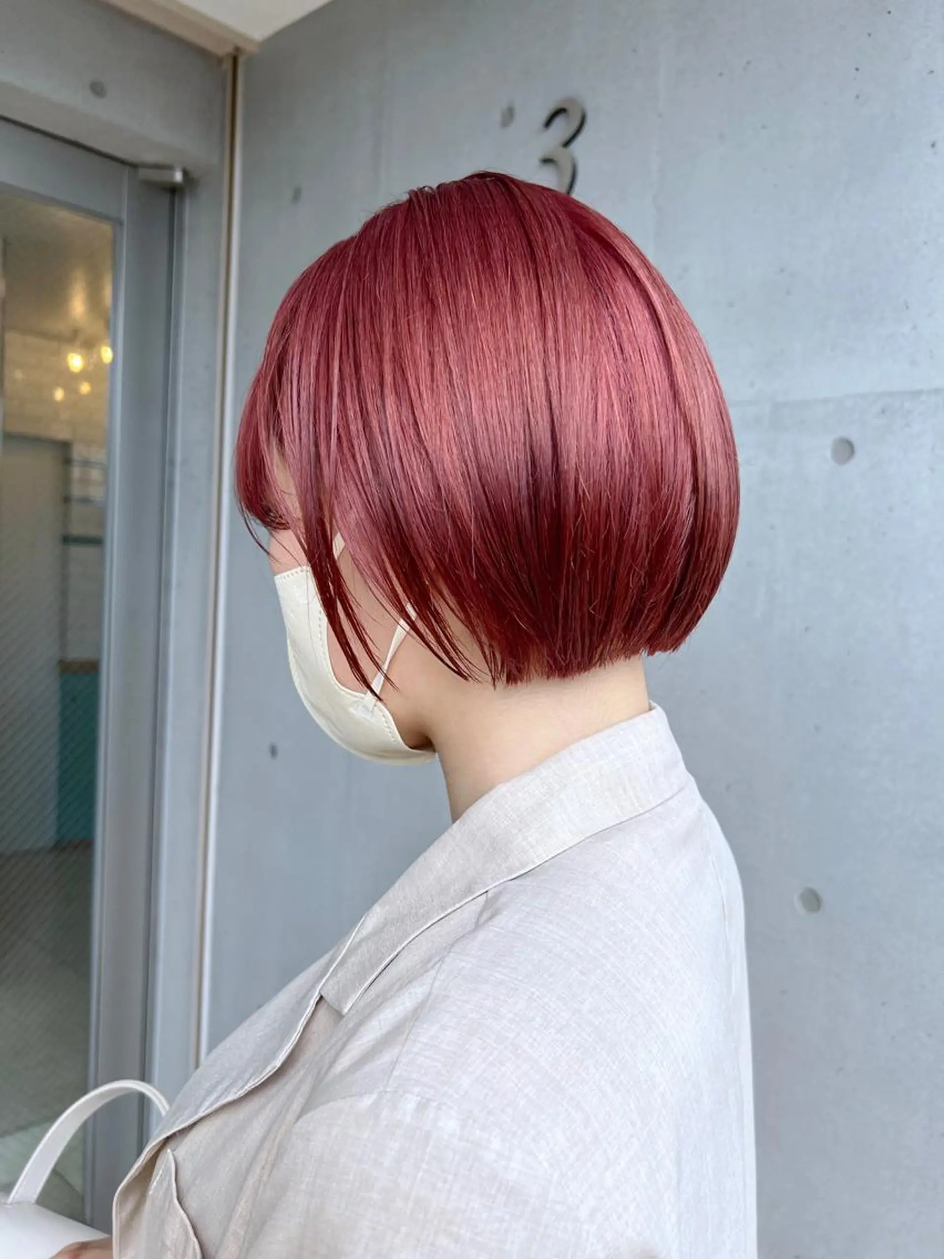 ショート カラー オレンジ オレンジピンク ピンクカラー カット ヘアカラー トリートメント ヘアセット ☕️ベージュカラー 内藤光哉☕️のヘアスタイル