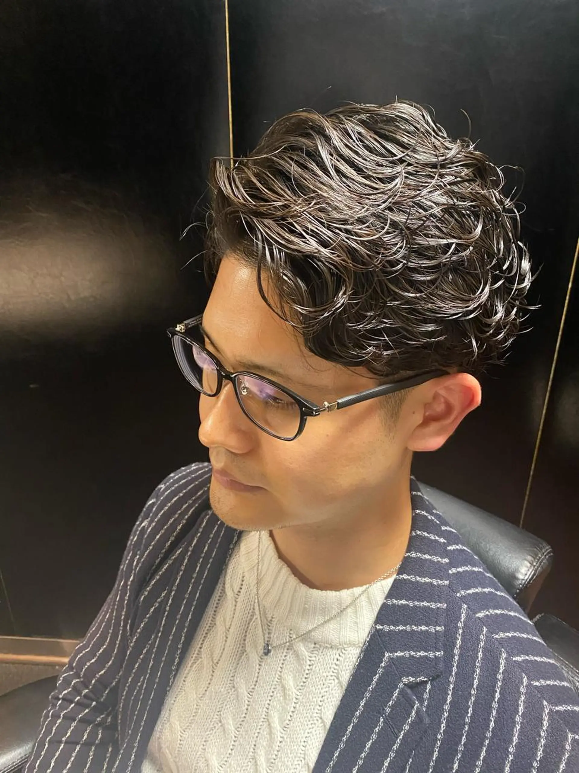 パーマ メンズ プレミアムバーバーヒロ銀座所属・成田 知佳のヘアスタイル