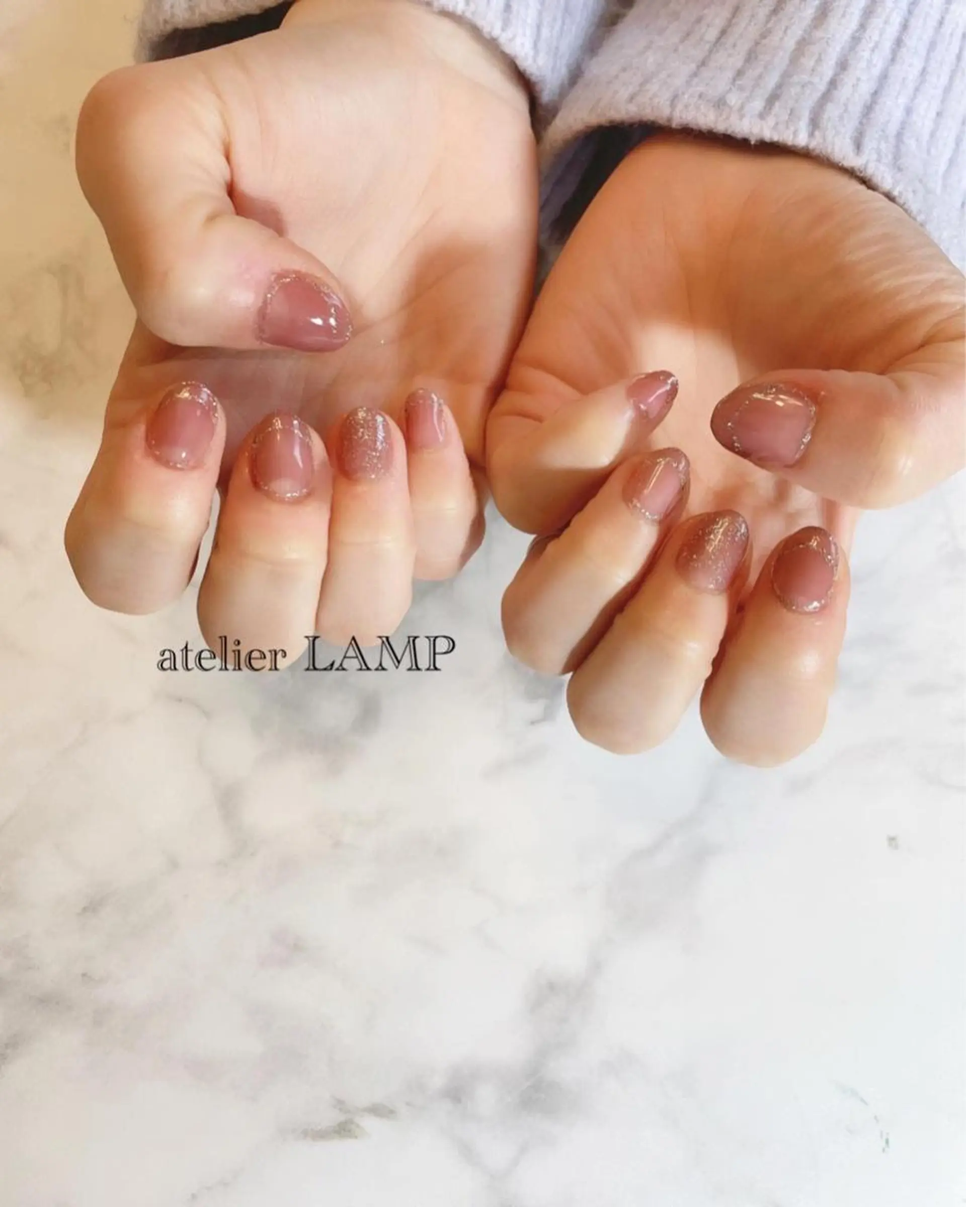 ネイル フレンチネイル ラメ(グリッター) NANA no artのネイルデザイン