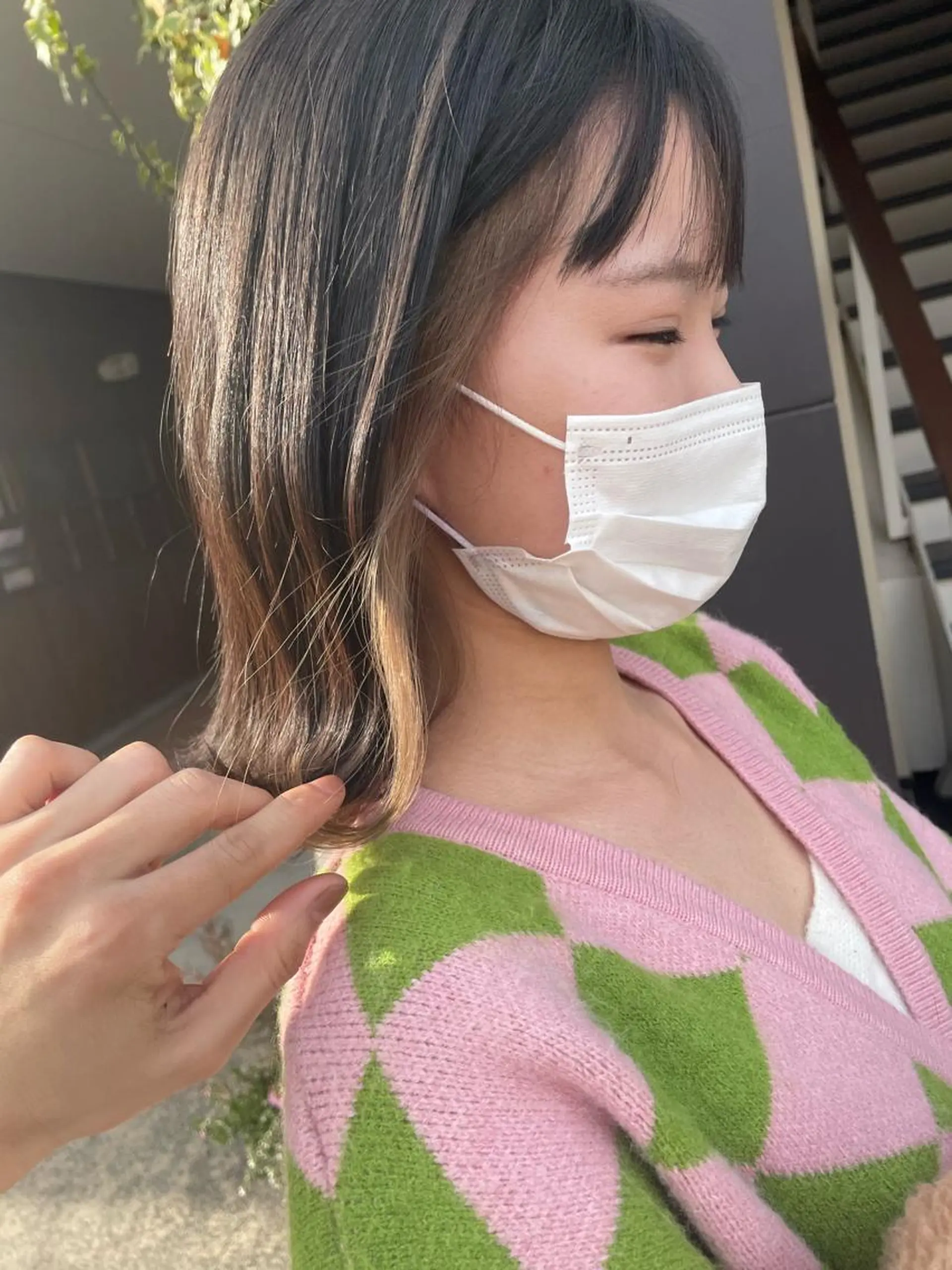 ミディアム カラー ベージュカラー ブリーチ インナーカラー ヘアカラー 月200名以上担当 六甲徒歩30秒のヘアスタイル